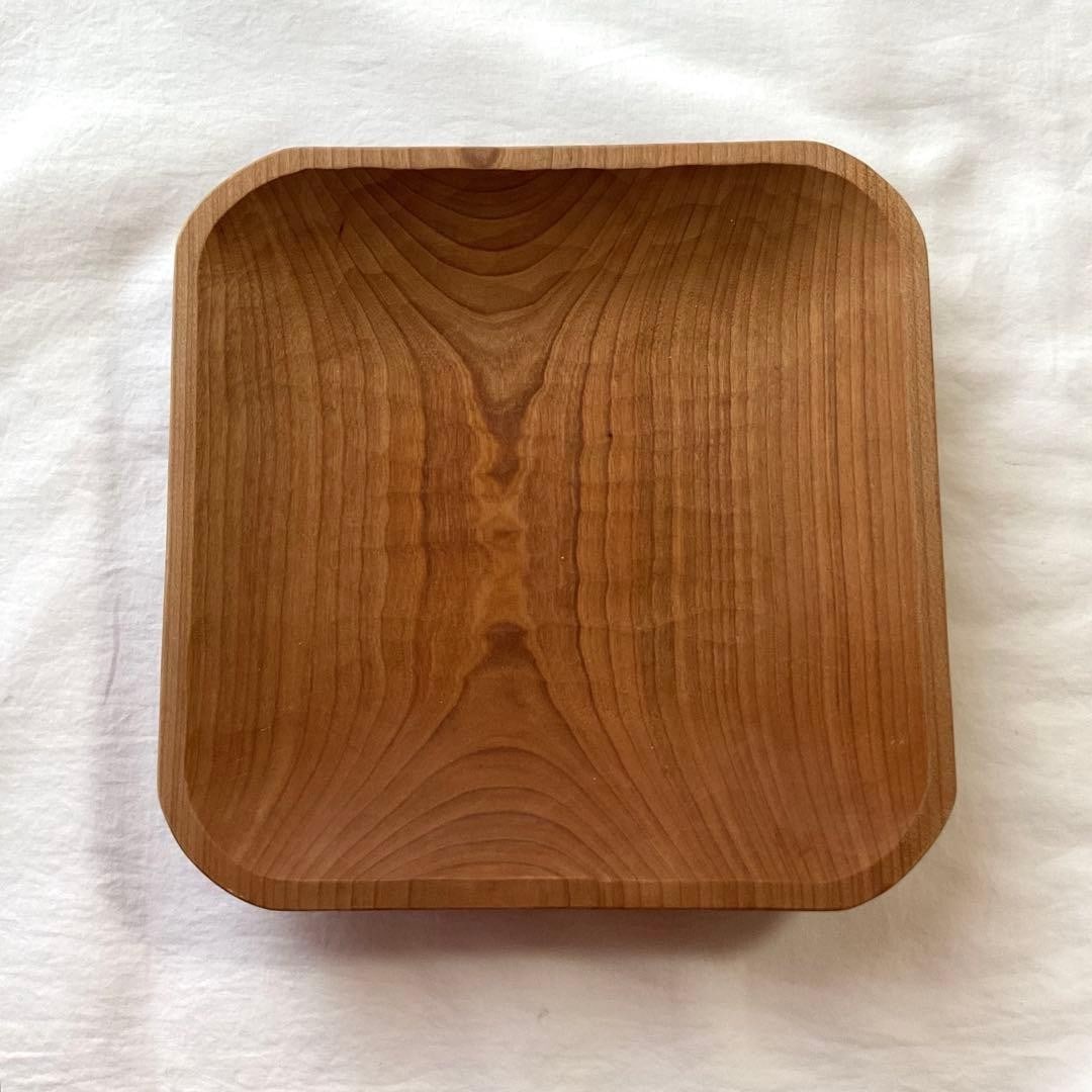 Square Plate Tray Tableware Artisan Design Japanese Ryuji Mitani Woodcraft (1 of 3)