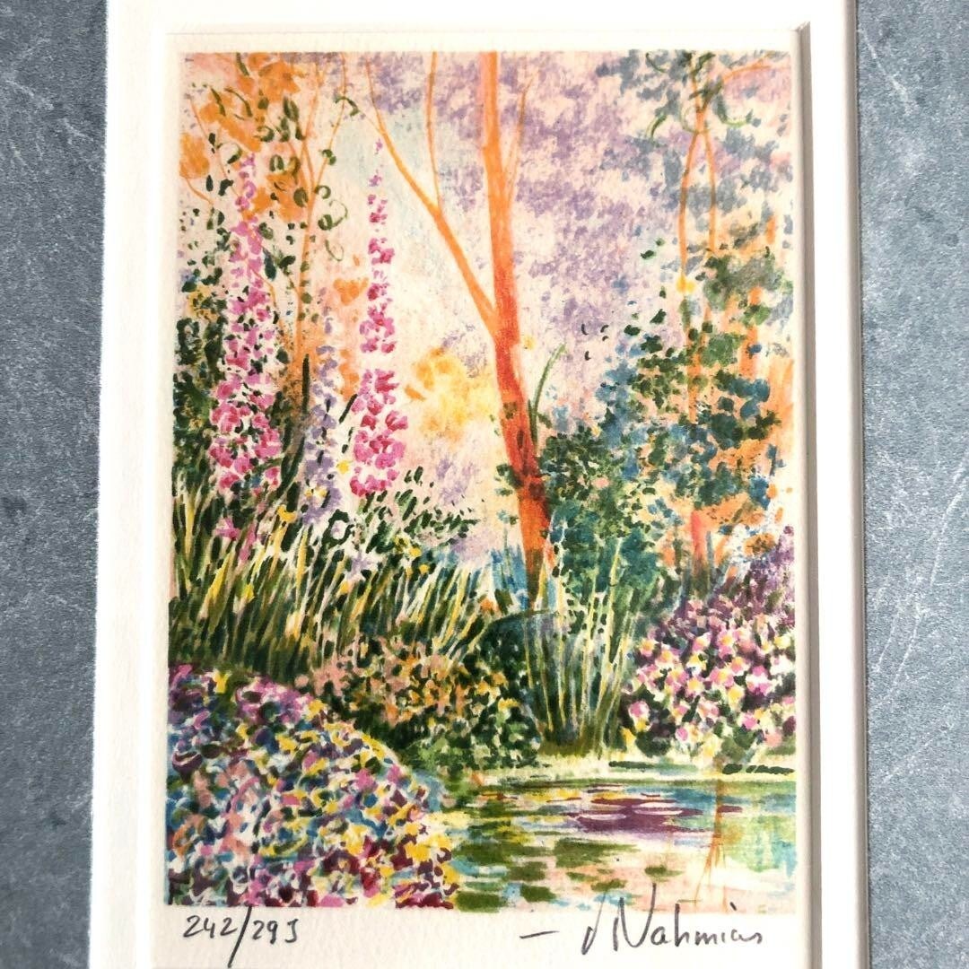 Lithograph Signed Framed COA Edition Limited COA de France Jardins Richard (1 of 8)