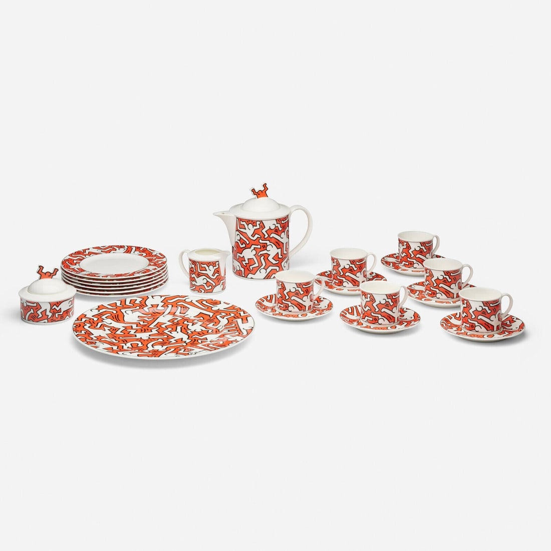 Keith Haring A Piece of Art tea service 1991 Glazed porcelain with COA (1 of 1)