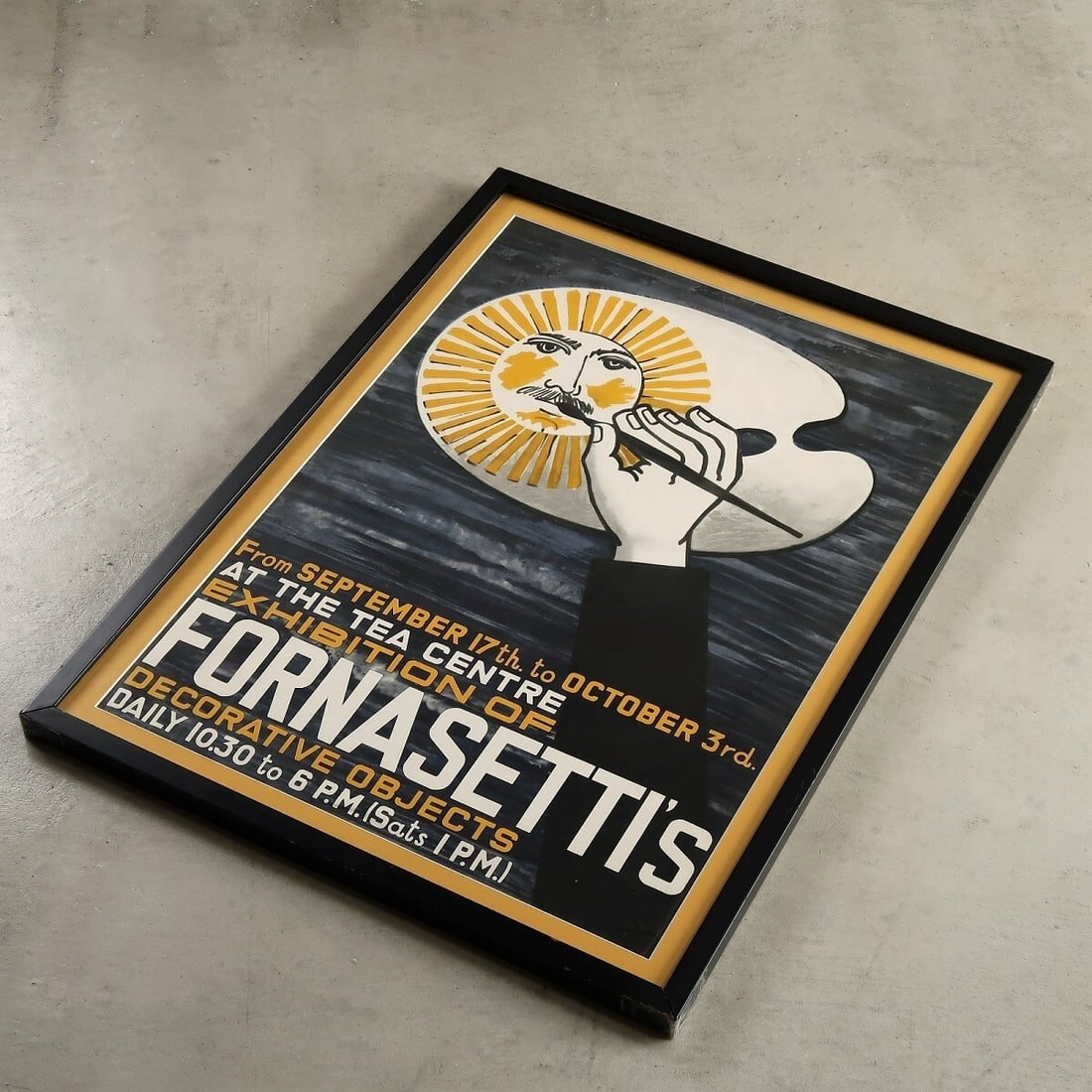 Vintage Fornasetti Lithograph Exhibition Poster 1959 London Offset Print 29inch (1 of 6)