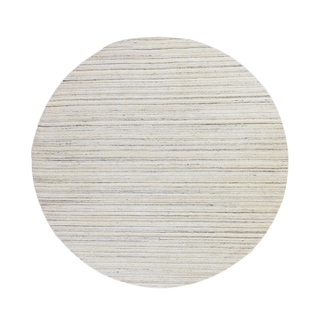 Swan White Modern Design Round Wool Hand Loomed Textured Tone on Tone 8 (1 of 9)