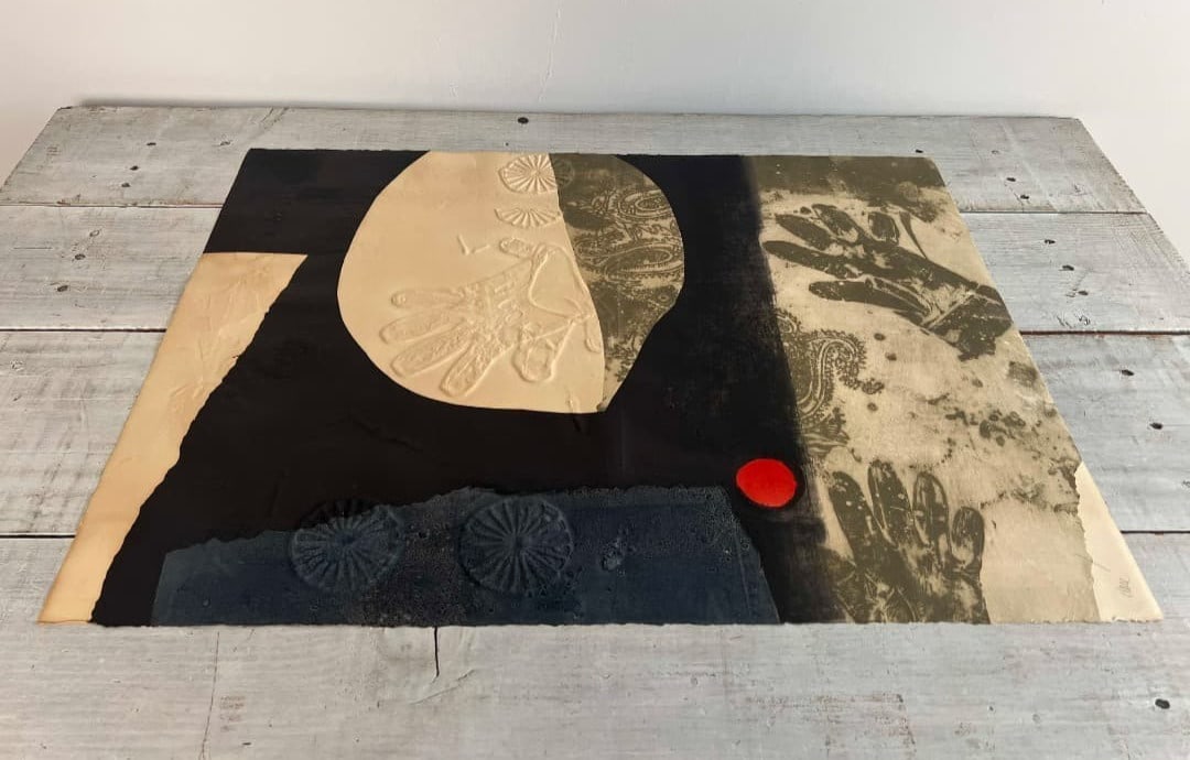 Antoni Clav Signed Print Red Dot Carbon Random Embossed Limited Edition (1 of 7)