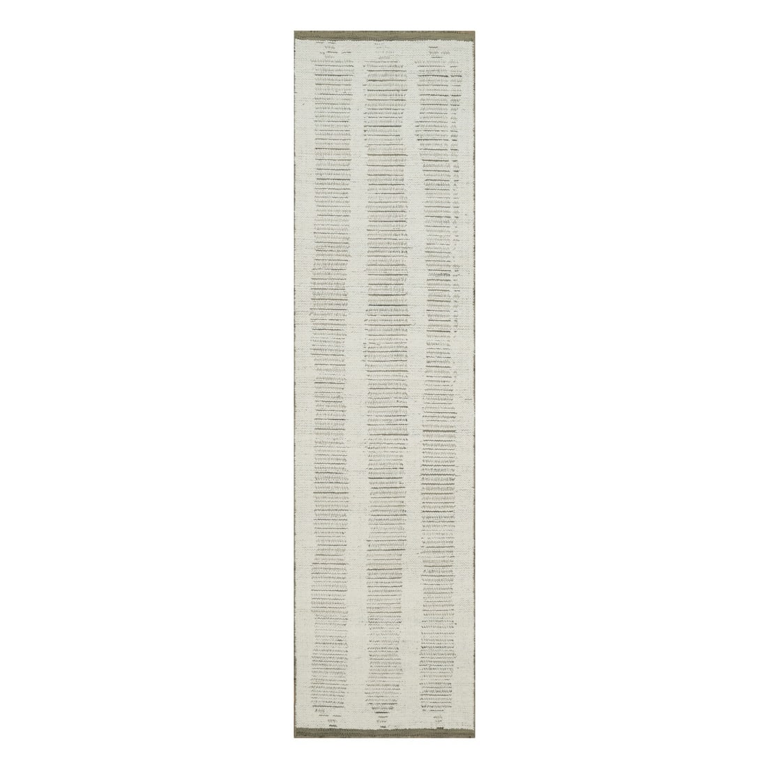 Ivory Flat Weave with Pile Runner Rug Natural Wool Hand Woven 2'6"x10: Ivory Flat Weave with Pile Runner Rug Natural Wool Hand Woven 2'6"x10 Natural wool hand-woven in a modern geometric pattern, this 2'6"x10'11" ivory flat weave with pile runner rug boasts a unique blen