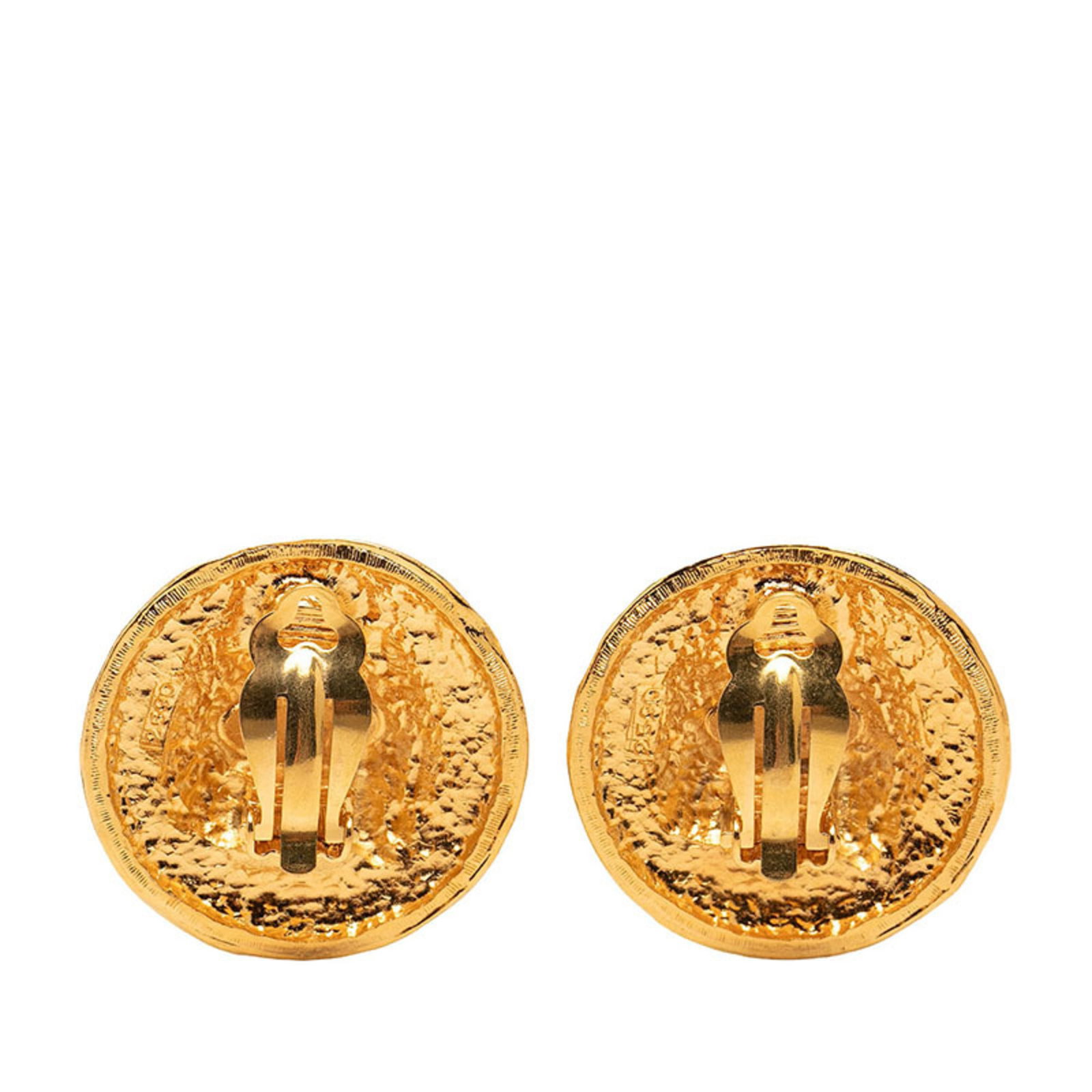 CHANEL Clip Earrings Gold Plating - 2