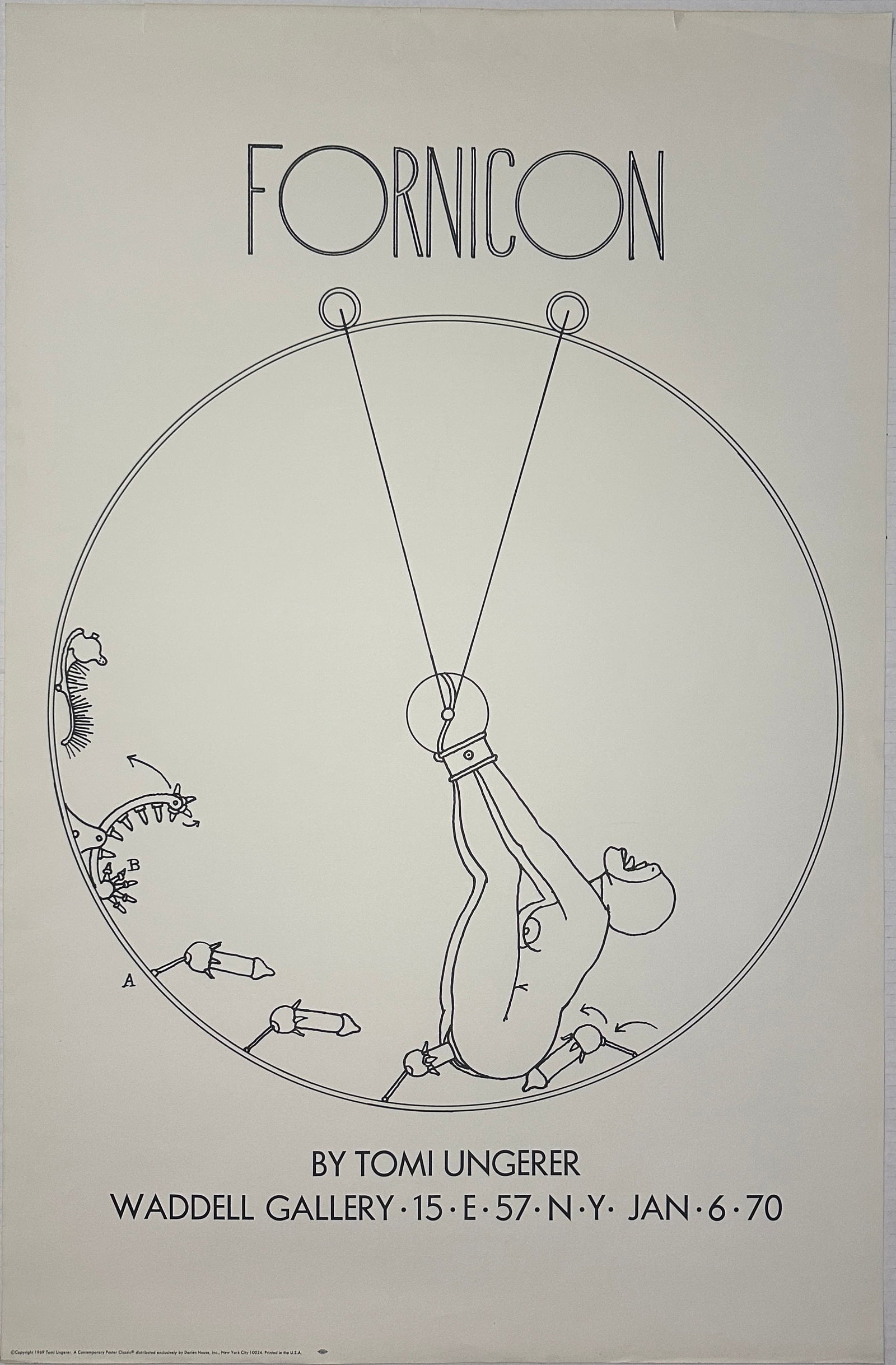 Fornicon by Tomi Ungerer – Waddell Gallery NY 1970 Poster (1 of 2)