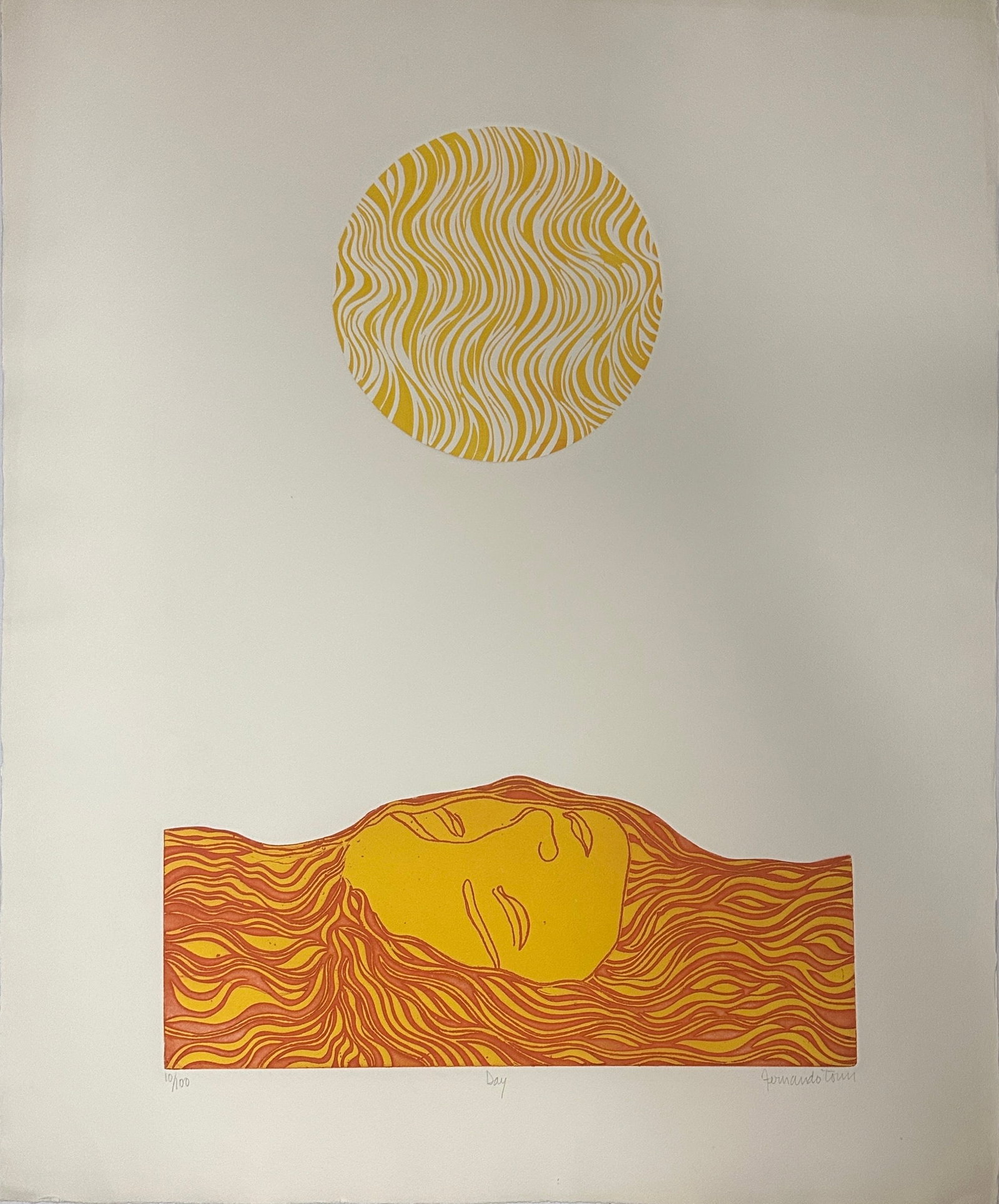 Fernando Torm – Day - Lithograph in Colors with Embossing (1 of 2)