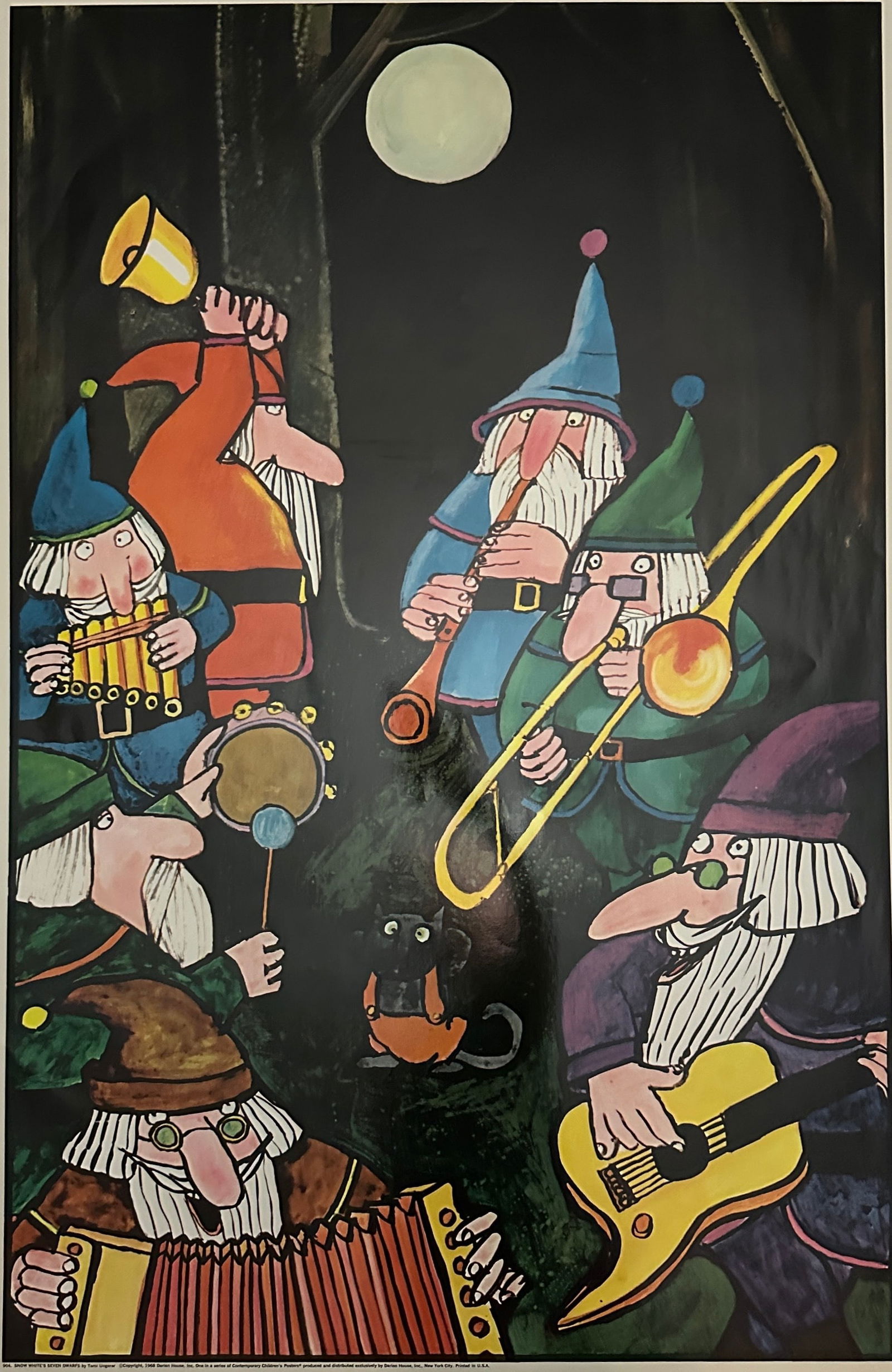 Tomi Ungerer – Snow White’s Seven Dwarfs 1971 Poster (1 of 2)