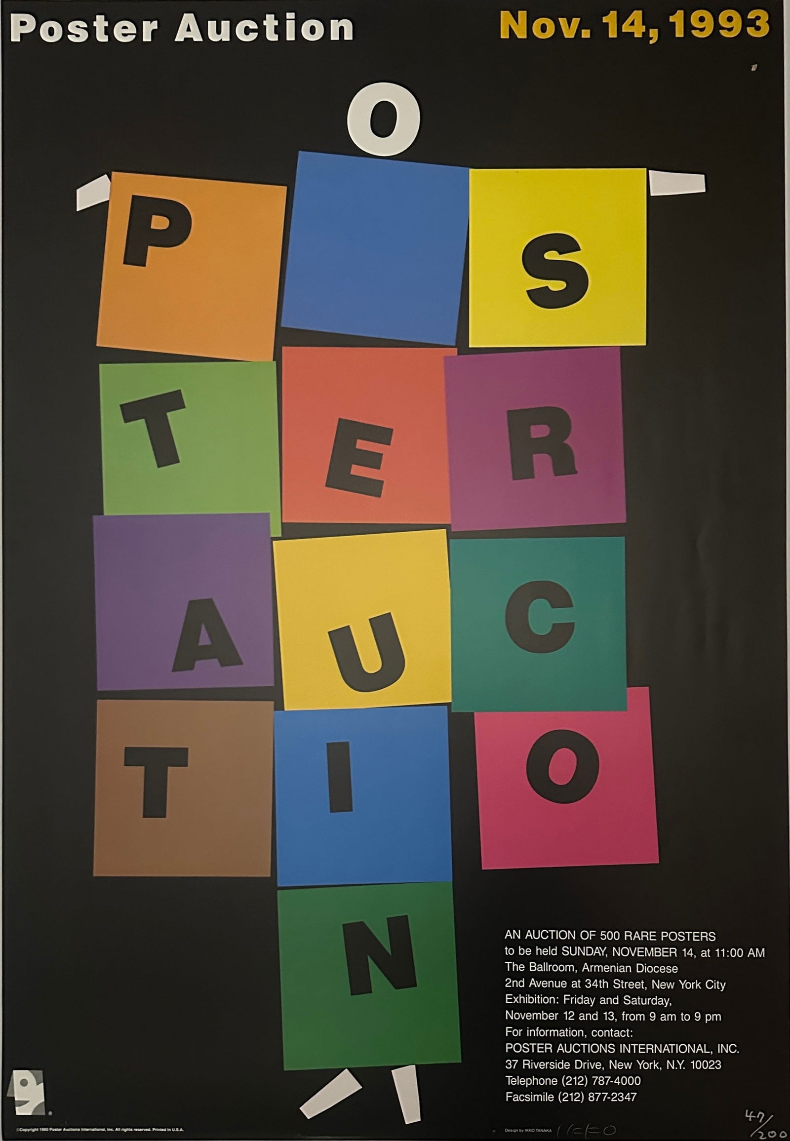 Ikko Tanaka - Poster Auction XVIII 1993 Poster (1 of 2)