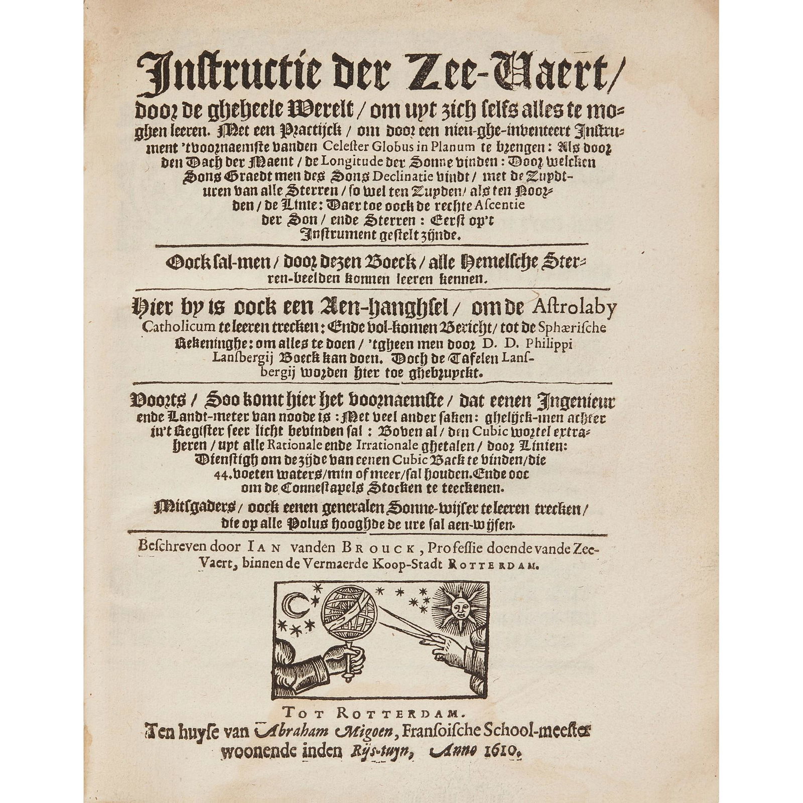 van den Brouck, Jan Instructie der Zee-Vaert door de (1 of 5)