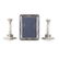 A pair of Edwardian plated desk candlesticks