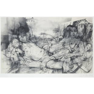 § JENNY SAVILLE R.A. (BRITISH B.1970) MIRROR -: Digital print, from the edition of 50, signed and dated in pencil to margin (Dimensions: 33.5cm x 55cm (13.25in x 21.5in), image size)(33.5cm x 55cm (13.25in x 21.5in), image size)Footnote: Provenance