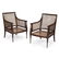 PAIR OF REGENCY STYLE MAHOGANY BERGERES LATE 19TH/ - 2
