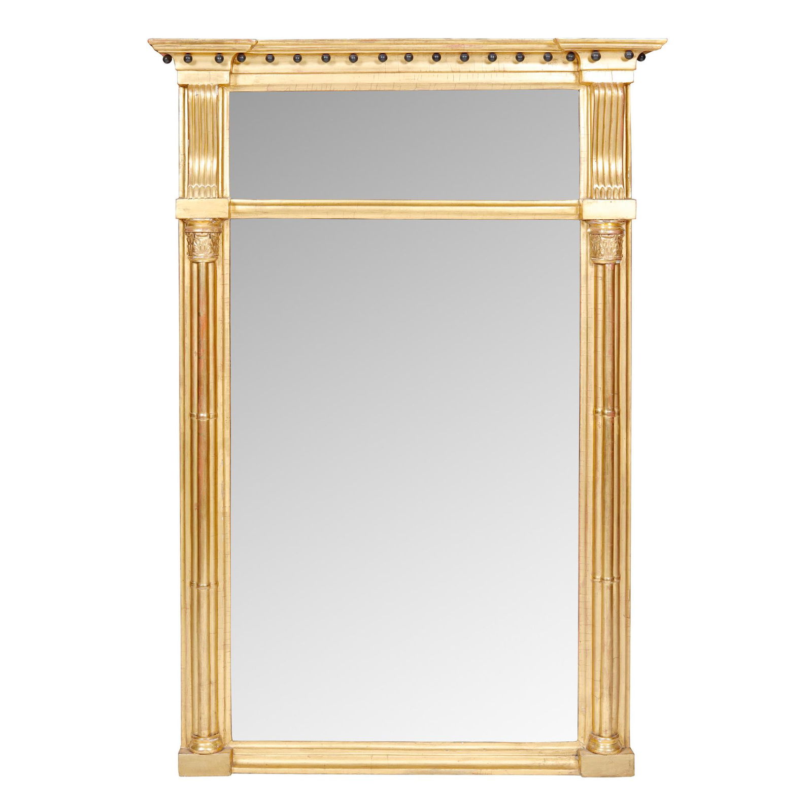 IRISH REGENCY GILT WOOD AND EBONISED PIER MIRROR, BY R (1 of 1)