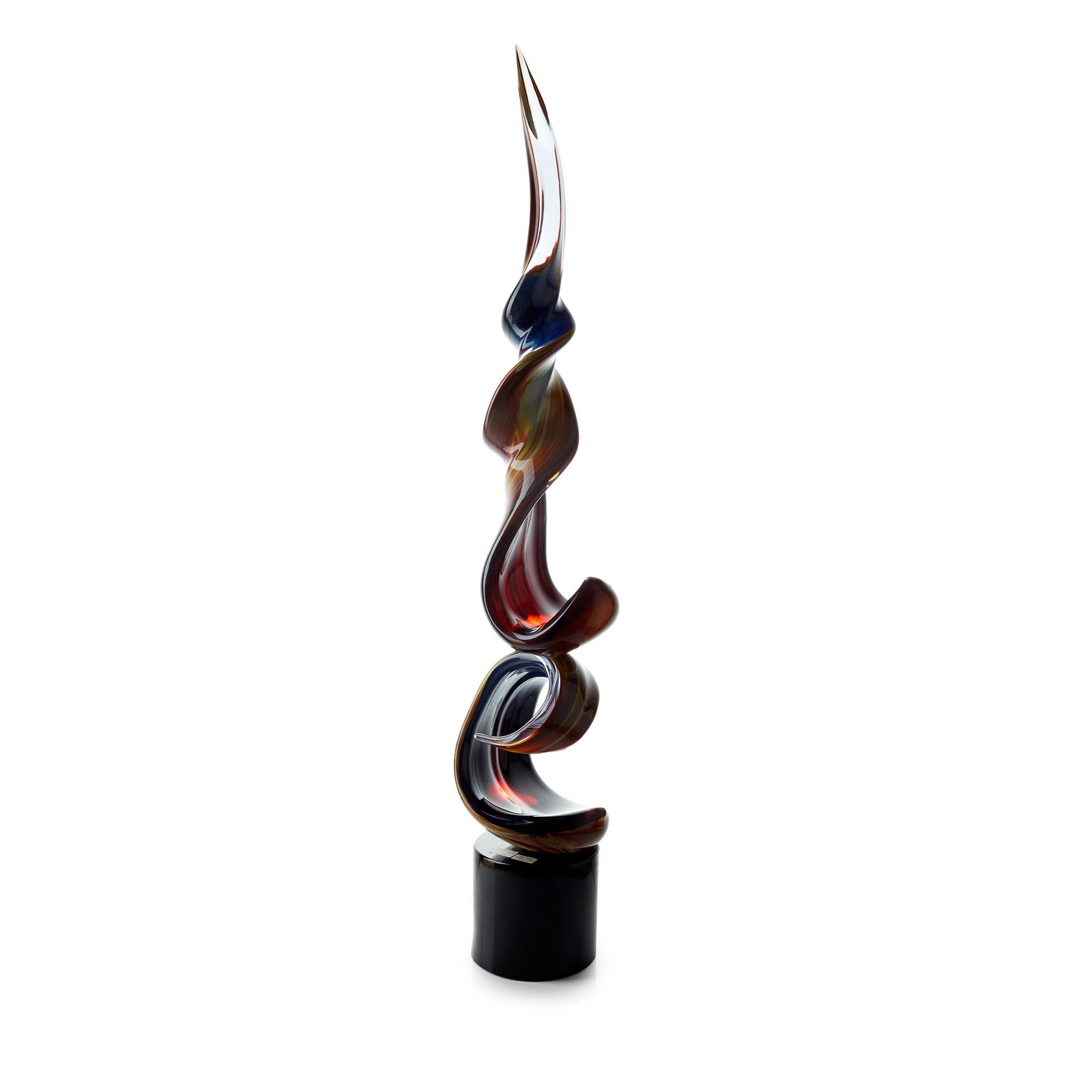 Dino Rosin (Italian b.1948-) Double Ribbon: Dino Rosin (Italian b.1948-) Double Ribbon etched signature, glass seal and paper labels, glass (116cm high (45.5in high)) Footnote: Provenance: With Certificate of Authenticity and Catalogue.
