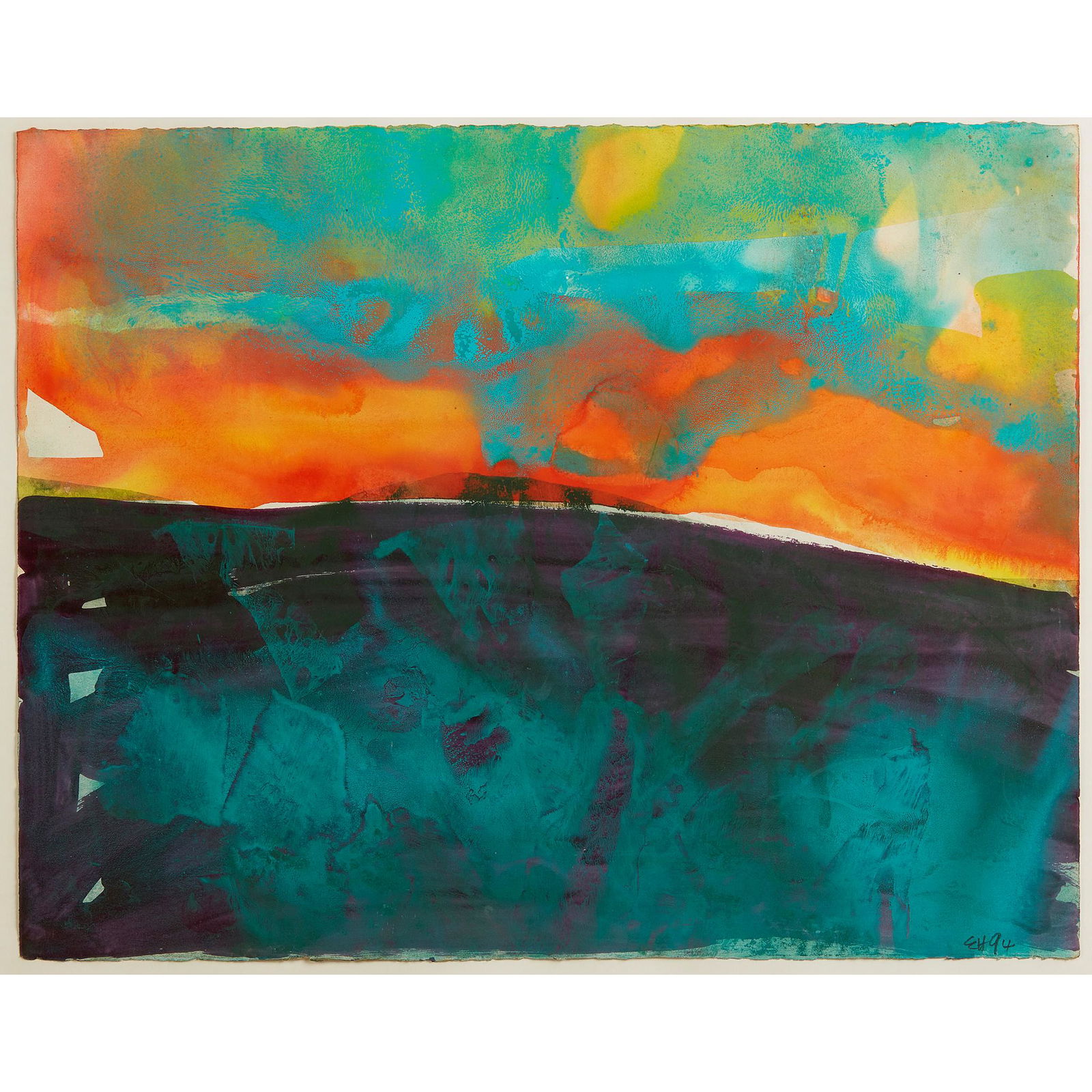 Â§ Ewen Henderson (British 1934-2000) Orkney, 1994: Â§ Ewen Henderson (British 1934-2000) Orkney, 1994 Initialled and dated (lower right), acrylic and watercolour on paper