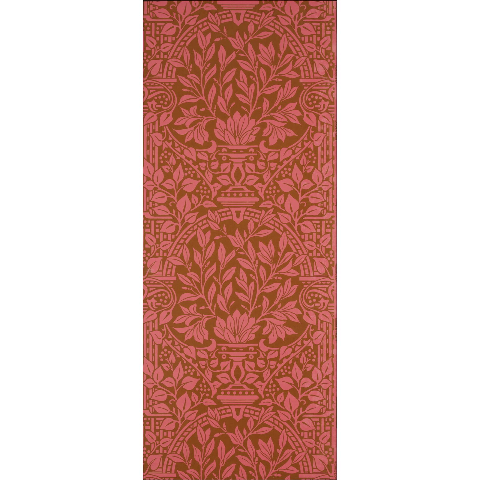 W.A.S. BENSON (1854-1924) FOR MORRIS & CO. 'GARDEN: W.A.S. BENSON (1854-1924) FOR MORRIS & CO. 'GARDEN CRAFT' WALLPAPER PANEL, CIRCA 1908 printed by Jeffrey & Co., bears maker's marks MORRIS & CO./ GARDEN CRAFT, framed and glazed (128.5cm x 52cm)