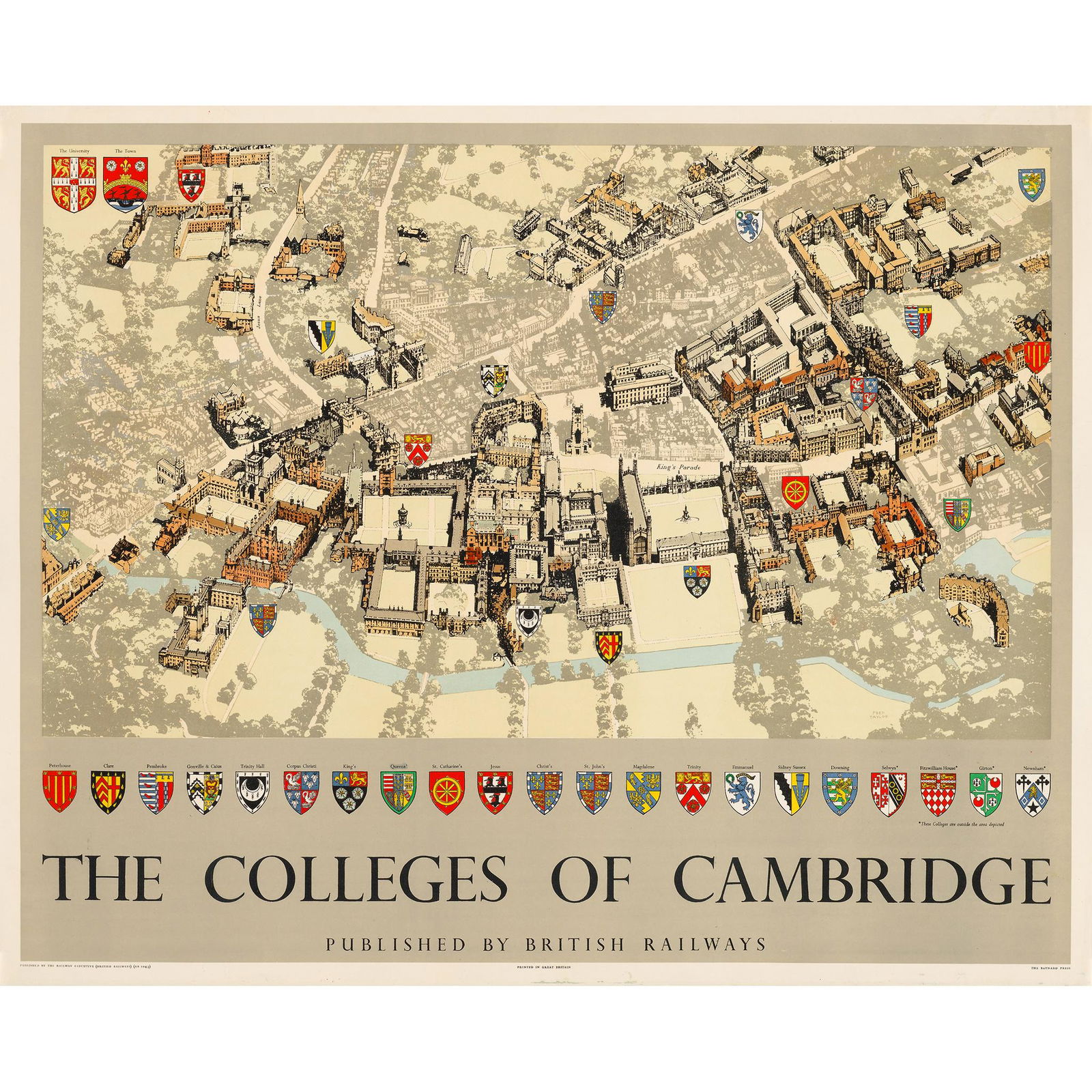FRED TAYLOR (1875-1963) THE COLLEGES OF CAMBRIDGE (1 of 1)