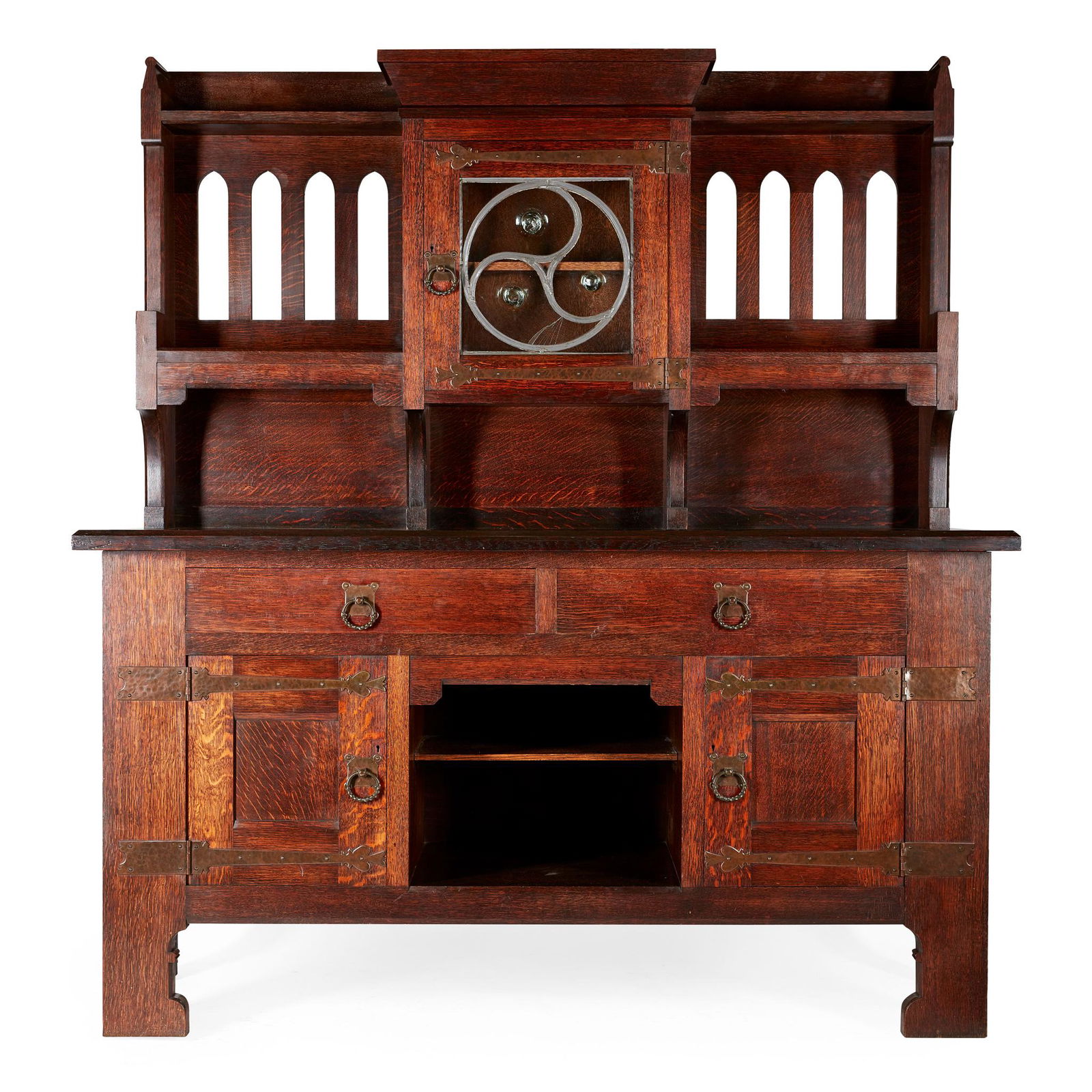 LIBERTY & CO., LONDON ARTS & CRAFTS OAK SIDEBOARD, (1 of 1)