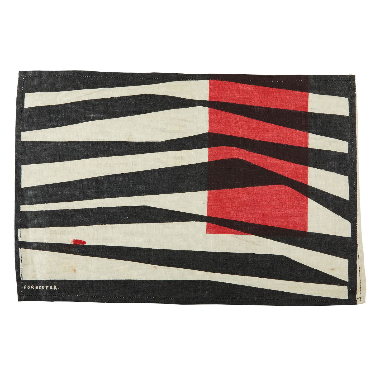 Â§ PORTHIA PRINTS, ST. IVES GROUP OF TABLE LINENS,: Â§ PORTHIA PRINTS, ST. IVES GROUP OF TABLE LINENS, CIRCA 1955-60 screenprinted linen, to include FIFTEEN TABLE LINENS, some un-hemmed, by Denis Mitchell, Michael Snow, Barbara Hepworth, Stanley Dorf