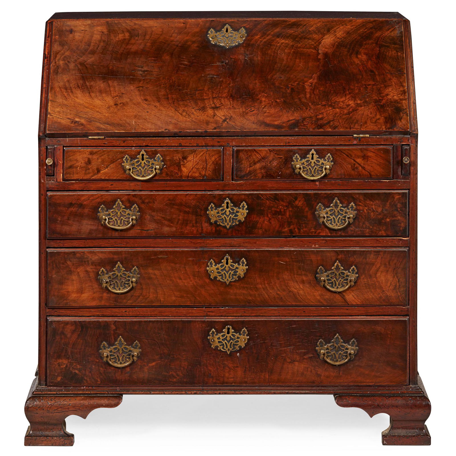 GEORGE II WALNUT BUREAU EARLY 18TH CENTURY (1 of 2)