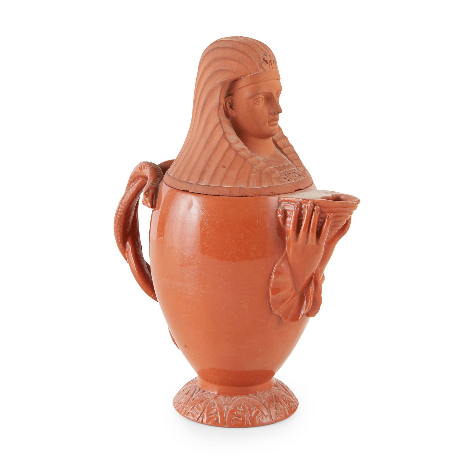 ANTICO ROSSO EGYPTIAN REVIVAL COFFEE POT 19TH CENTURY (1 of 2)