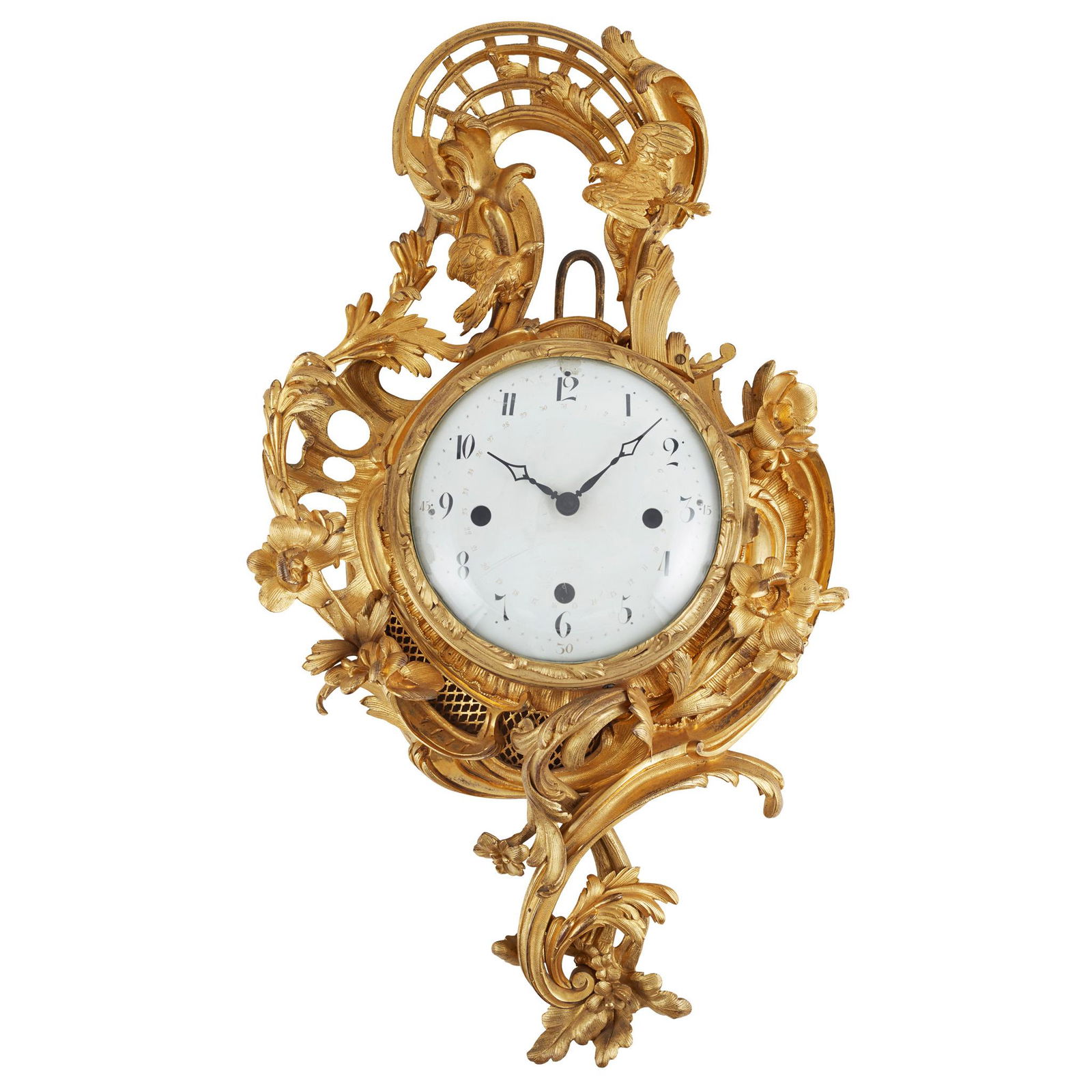 FRENCH GILT BRONZE CARTEL CLOCK CASE 19TH CENTURY (1 of 1)