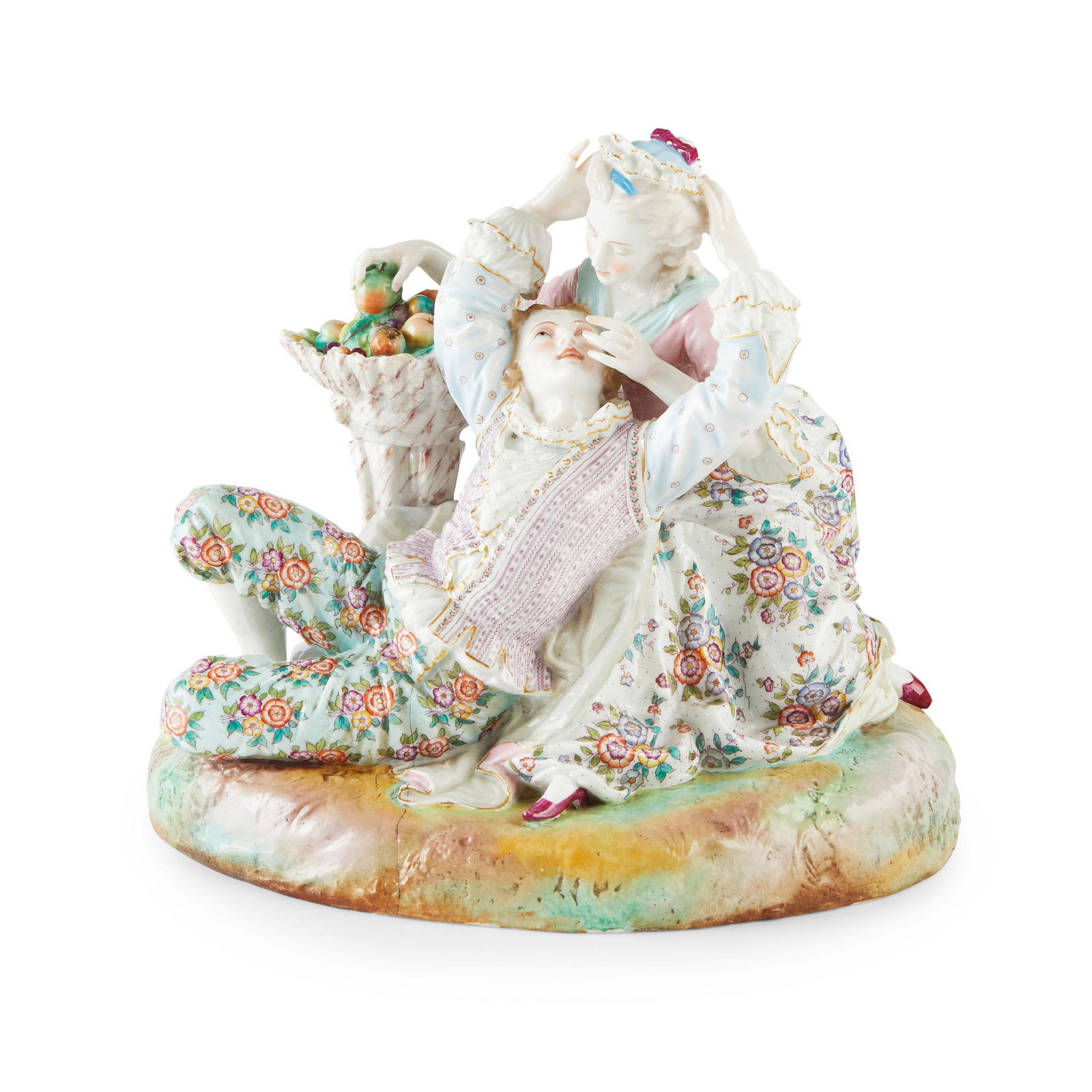 GERMAN LARGE PORCELAIN FIGURE GROUP LATE 19TH CENTURY (1 of 2)