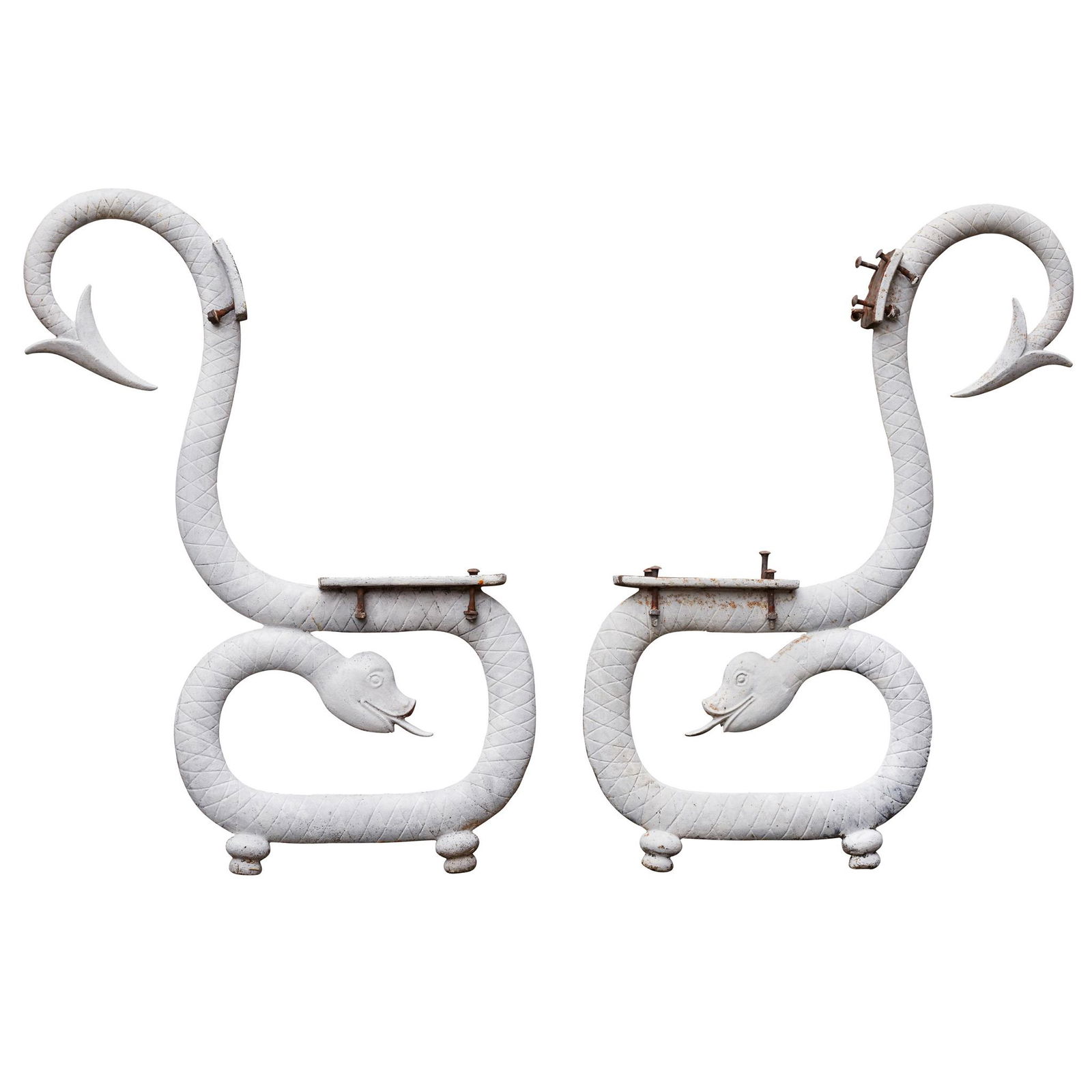 PAIR OF VICTORIAN CAST IRON GARDEN BENCH ENDS 19TH (1 of 1)