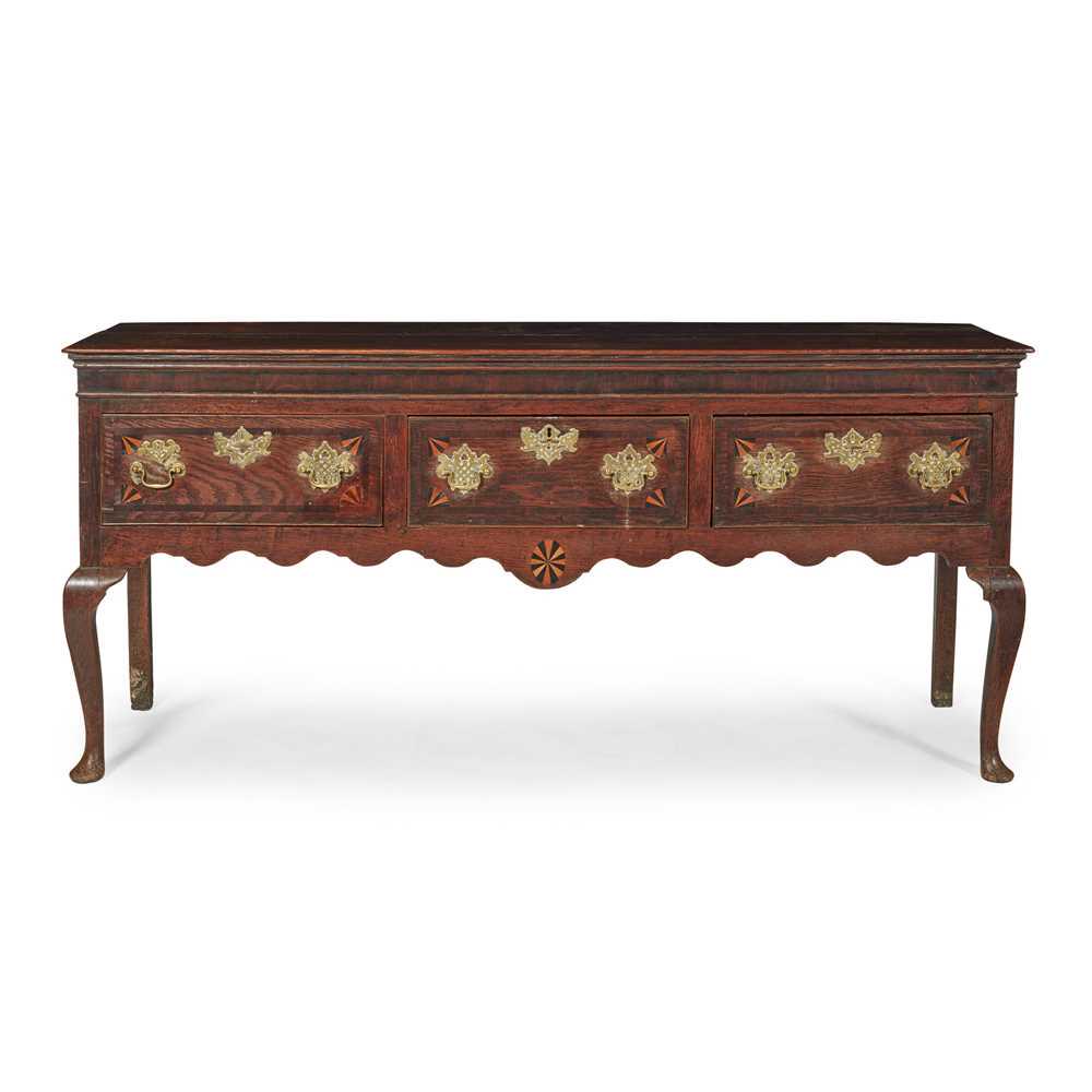 GEORGE III OAK INLAID DRESSER BASE 18TH CENTURY (1 of 1)