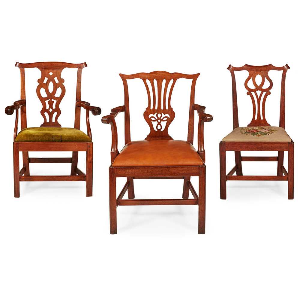 THREE GEORGIAN MAHOGANY CHAIRS 18TH CENTURY (1 of 1)
