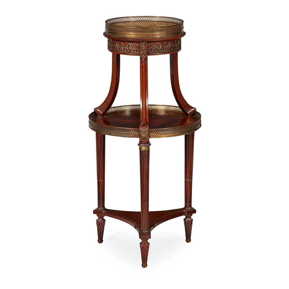 FRENCH LOUIS XVI STYLE MAHOGANY AND MARBLE ETAGERE 19TH (1 of 1)