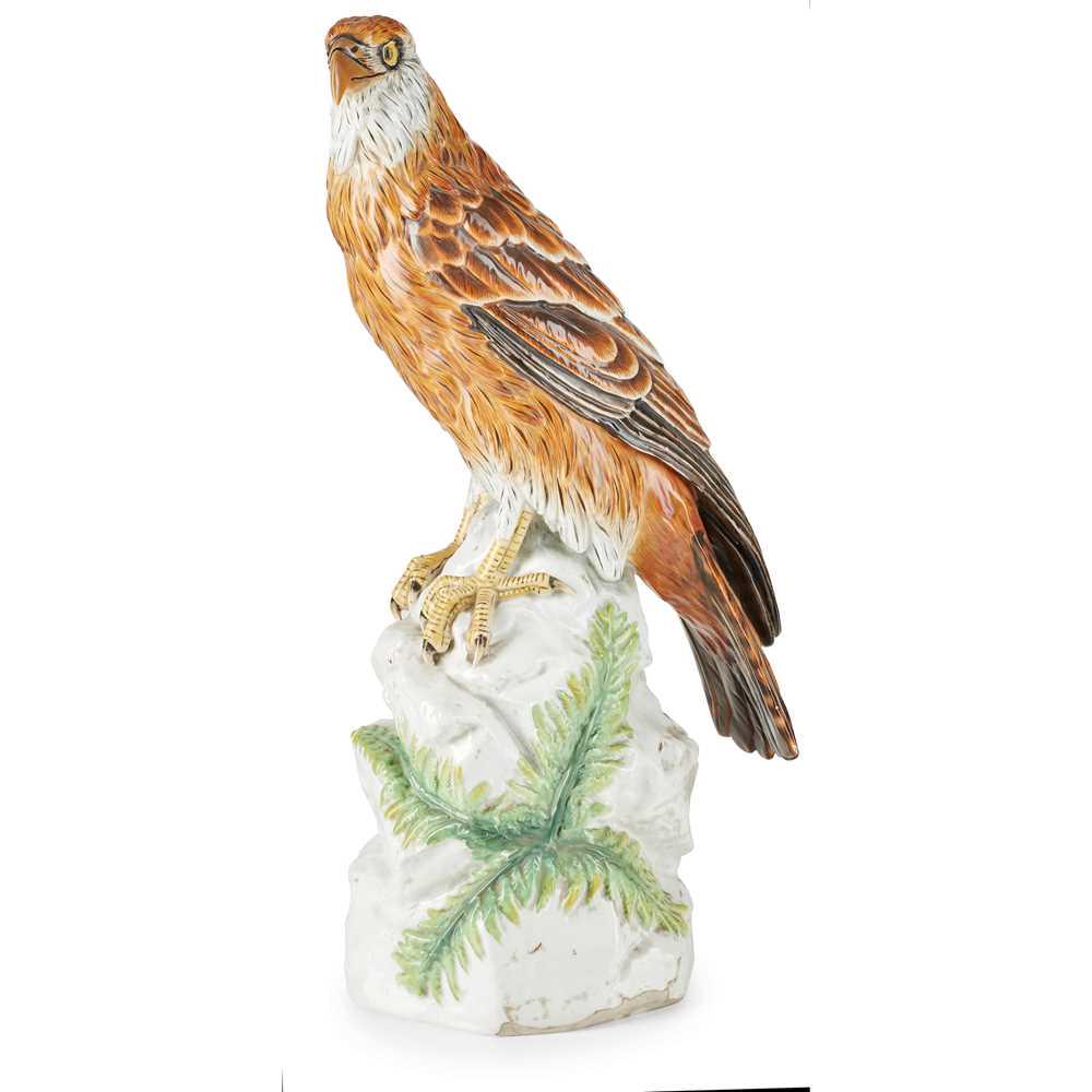 LARGE DRESDEN PORCELAIN FIGURE OF AN EAGLE 19TH CENTURY (1 of 1)
