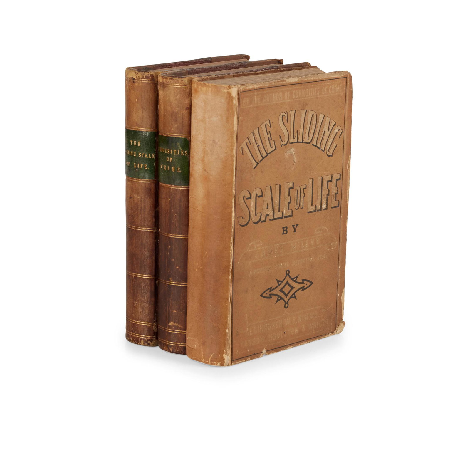 Detective Fiction - Mâ€™Levy, James 3 volumes,: Detective Fiction - Mâ€™Levy, James 3 volumes, comprising Curiosities of Crime in Edinburgh. Edinburgh: W. Kay, 1861. First edition, 12mo, frontispiece; The Sliding Scale of Life. Edinburgh: W.P.