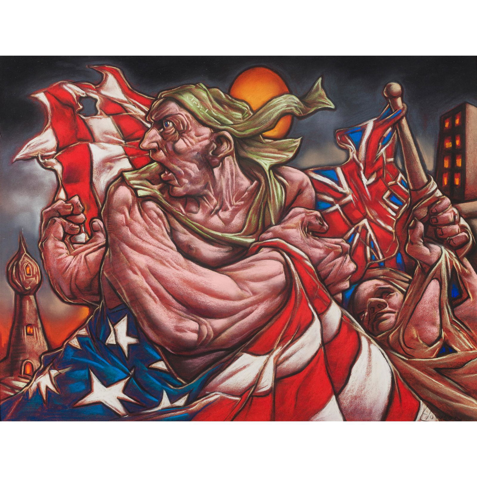 § PETER HOWSON O.B.E. (SCOTTISH B.1958) SPECIAL: Signed, pastel (Dimensions: 48cm x 61cm (18in x 24in))(48cm x 61cm (18in x 24in))Footnote: Provenance: Peter Howson Studio