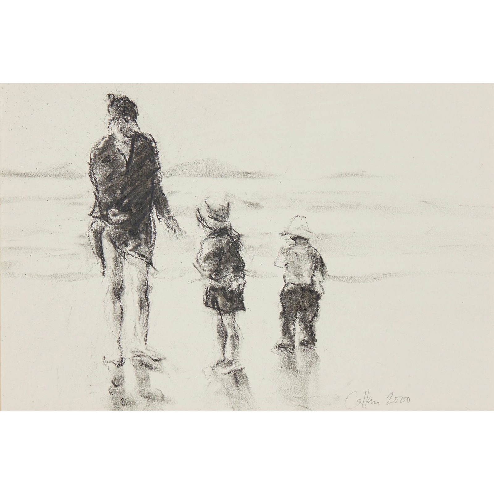 Â§ DAMIAN CALLAN (SCOTTISH B.1960) BEACH DRAWING I (1 of 3)