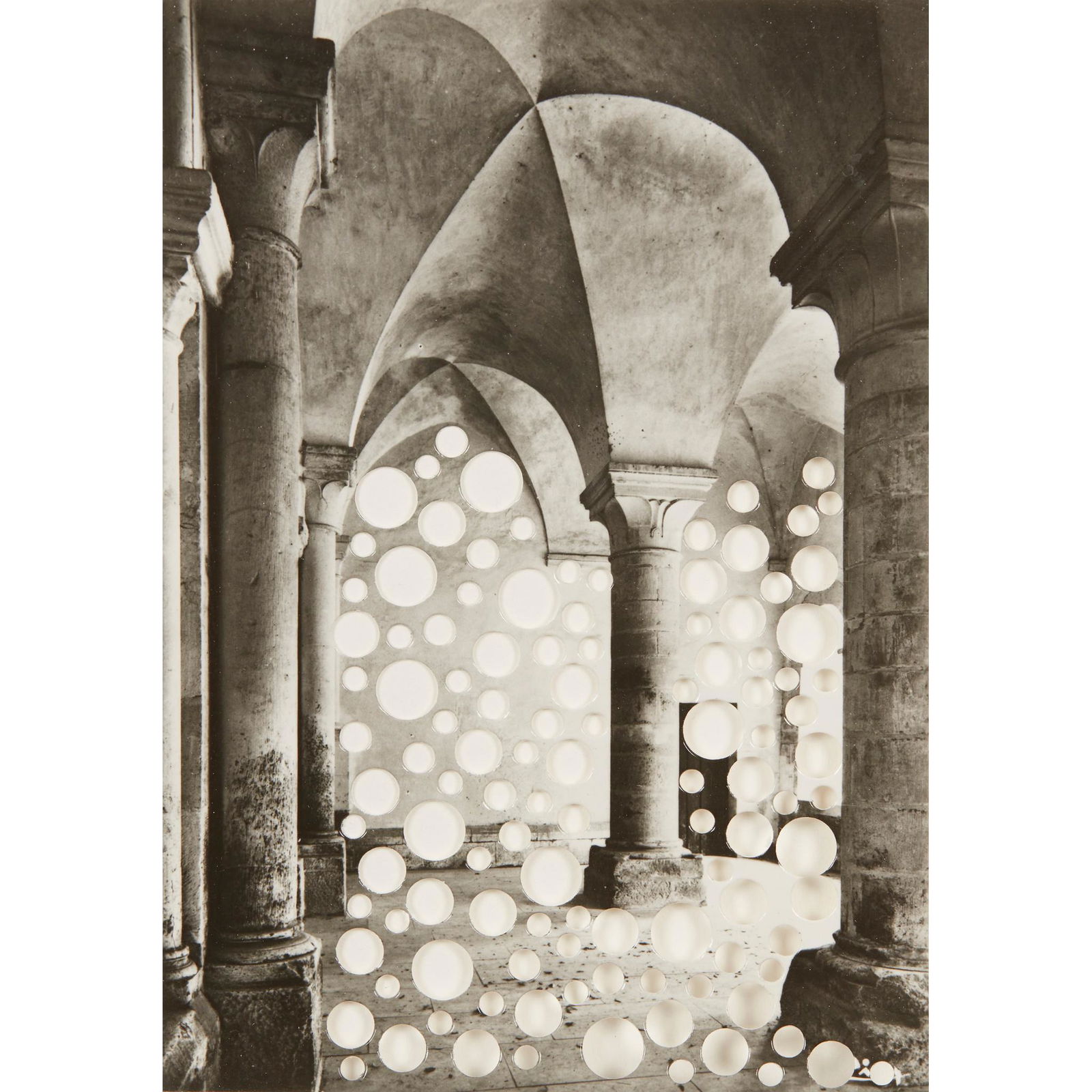 Â§ RACHEL WHITEREAD (BRITISH 1963-) UNTITLED - 2005: Â§ RACHEL WHITEREAD (BRITISH 1963-) UNTITLED - 2005 Silver gelatin photograph with hand punched holes, 190/250, signed, dated and numbered in pencil to backboard(the sheet 15cm x 10.5cm (6in x 4in))