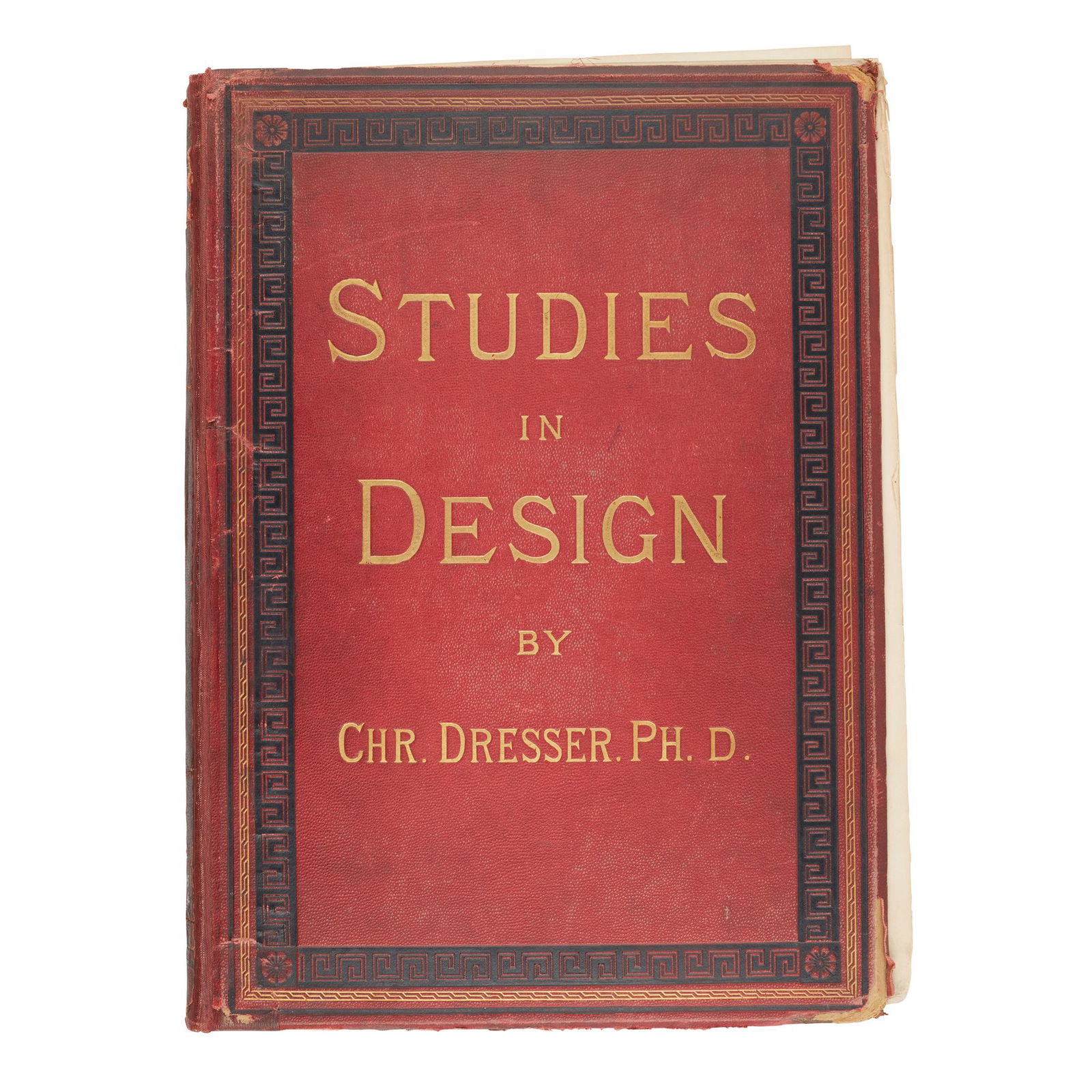 CHRISTOPHER DRESSER (1834-1904) STUDIES IN DESIGN: CHRISTOPHER DRESSER (1834-1904) STUDIES IN DESIGN published by Cassell, Petter & Galpin, London, c.1870s, containing lithographed title-page and sixty lithograph plates with captioned tissue guards, g