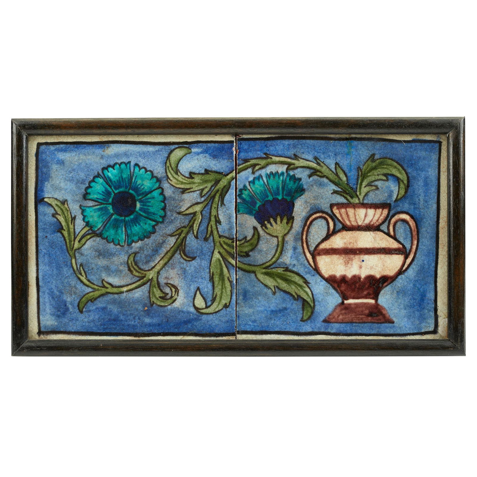 WILLIAM DE MORGAN (1839-1917) 'FLOWERS & VASE' FRAMED (1 of 2)