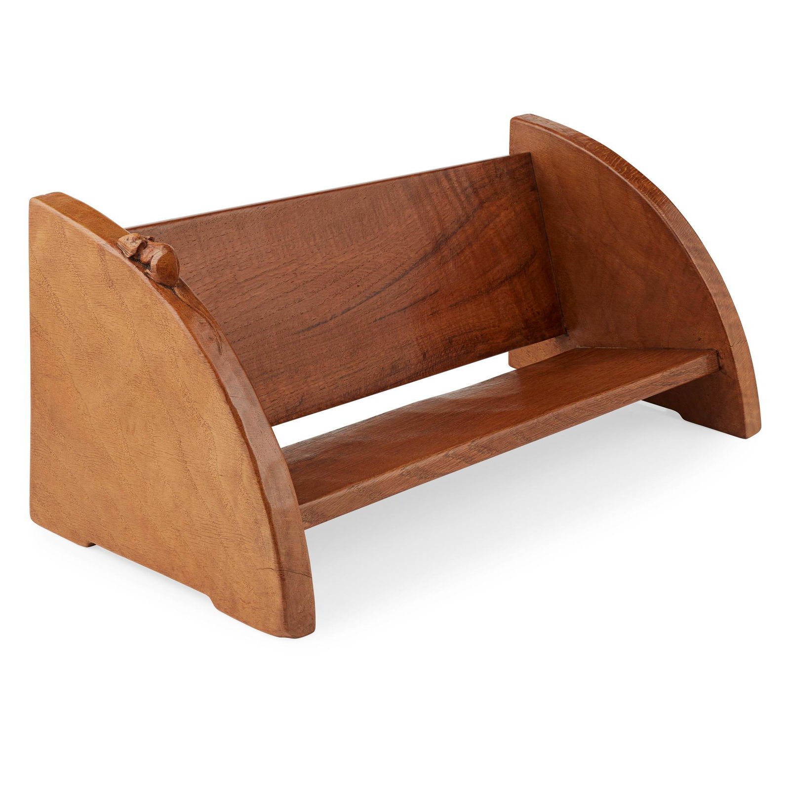 ROBERT 'MOUSEMAN' THOMPSON (1876-1955) BOOKRACK, 1950S: ROBERT 'MOUSEMAN' THOMPSON (1876-1955) BOOKRACK, 1950S oak, with carved mouse signature(46cm wide, 19cm high, 20.5cm deep)