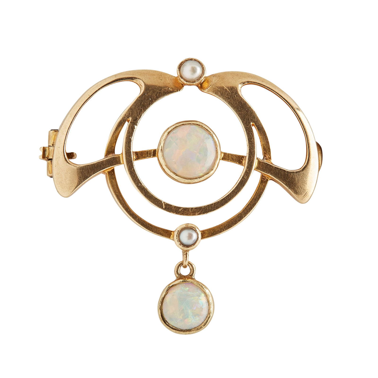 MURRLE BENNETT & CO. ART NOUVEAU BROOCH, CIRCA 1910 (1 of 2)