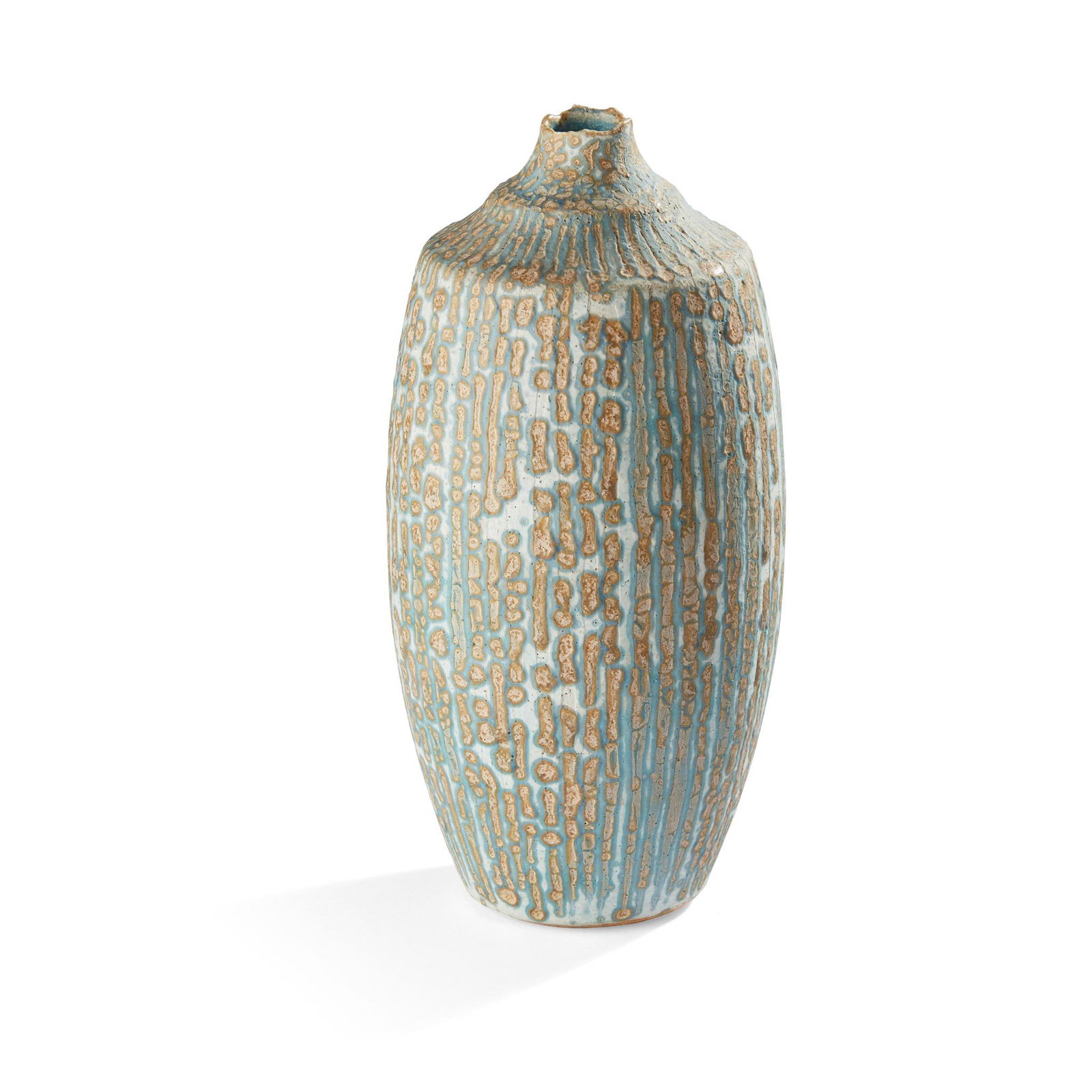 Â§ PETER BEARD (BRITISH 1951-) VASE: impressed maker's mark (Dimensions: 19cm high (7.5in high))(19cm high (7.5in high))