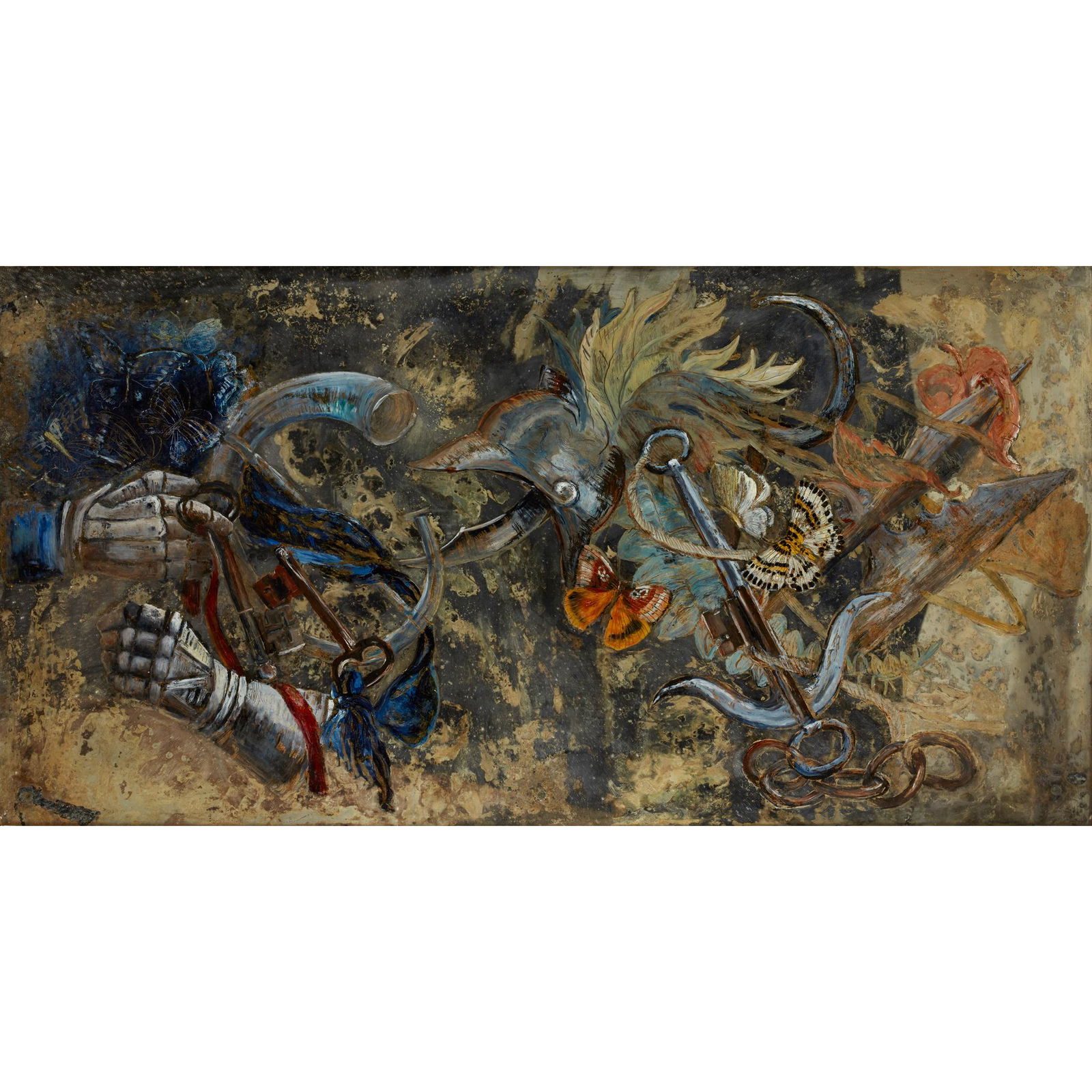 EDINA ALTARA (ITALIAN 1898-1983) (ATTRIBUTED TO) PANEL, (1 of 3)