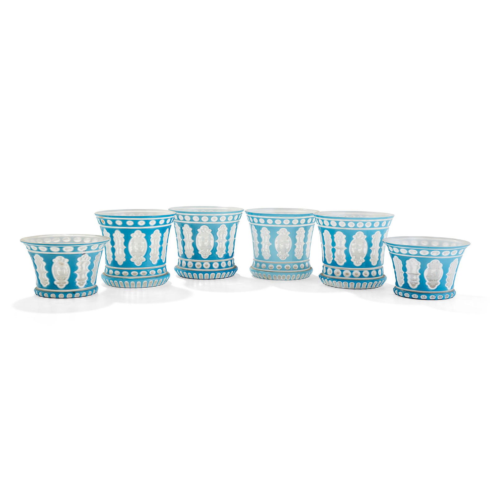 COLLECTION OF BOHEMIAN LAYERED GLASS FINGER BOWLS AND (1 of 4)