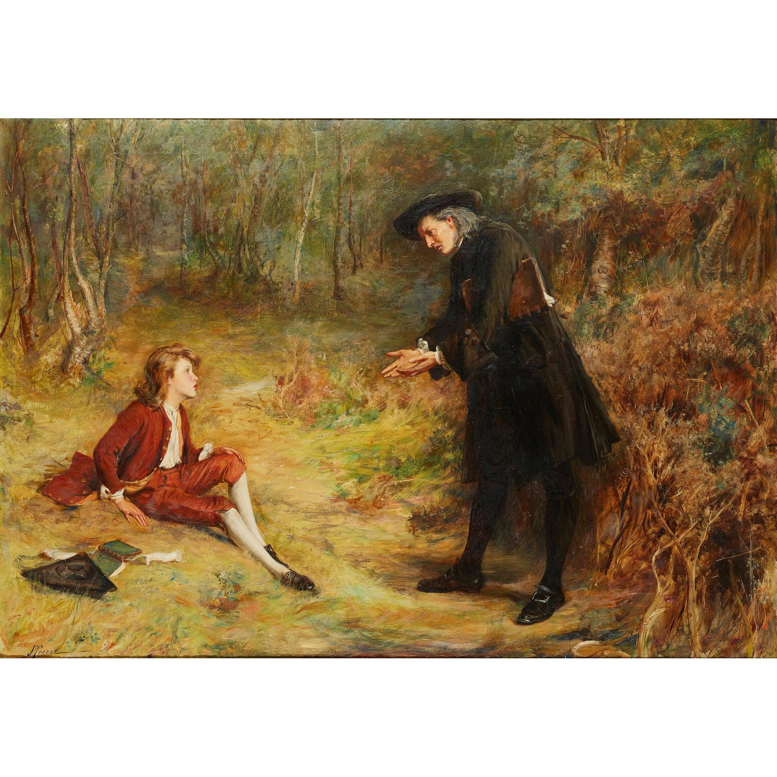 JOHN PETTIE R.A., H.R.S.A. (SCOTTISH 1839-1893) THE: Signed, oil on canvas (Dimensions: 91cm x 130cm (36in x 51.25in)) (91cm x 130cm (36in x 51.25in))