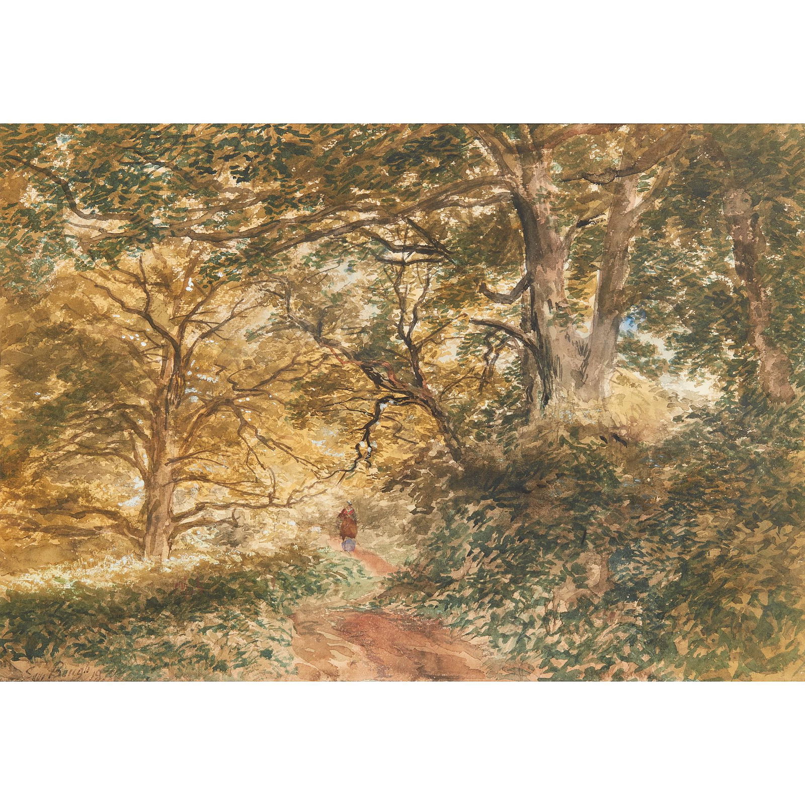 SAM BOUGH R.S.A, R.S.W. (SCOTTISH 1822-1878) CADZOW: SAM BOUGH R.S.A, R.S.W. (SCOTTISH 1822-1878) CADZOW FOREST Signed and dated 1874, watercolour(33cm x 48cm (13in x 19in))
