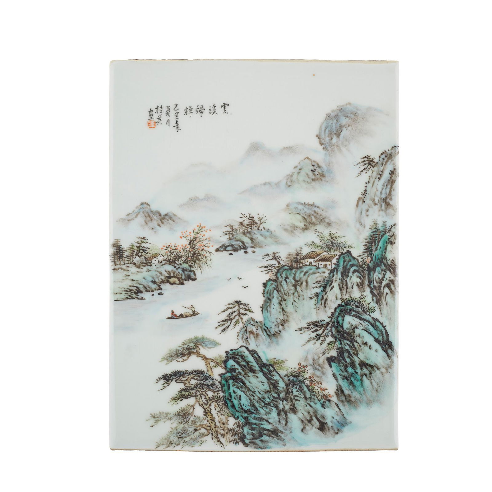 QIANJIANG ENAMELLED PORCELAIN PLAQUE REPUBLIC PERIOD (1 of 1)