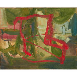§ MAURICE COCKRILL R.A., F.B.A. (BRITISH 1936-2013): § MAURICE COCKRILL R.A., F.B.A. (BRITISH 1936-2013) UNTITLED, 2006 Signed and dated 2006 verso, oil on canvas(50cm x 60cm (19.75in x 23.5in), unframed)Footnote: Note: Cockrill, a second-generation