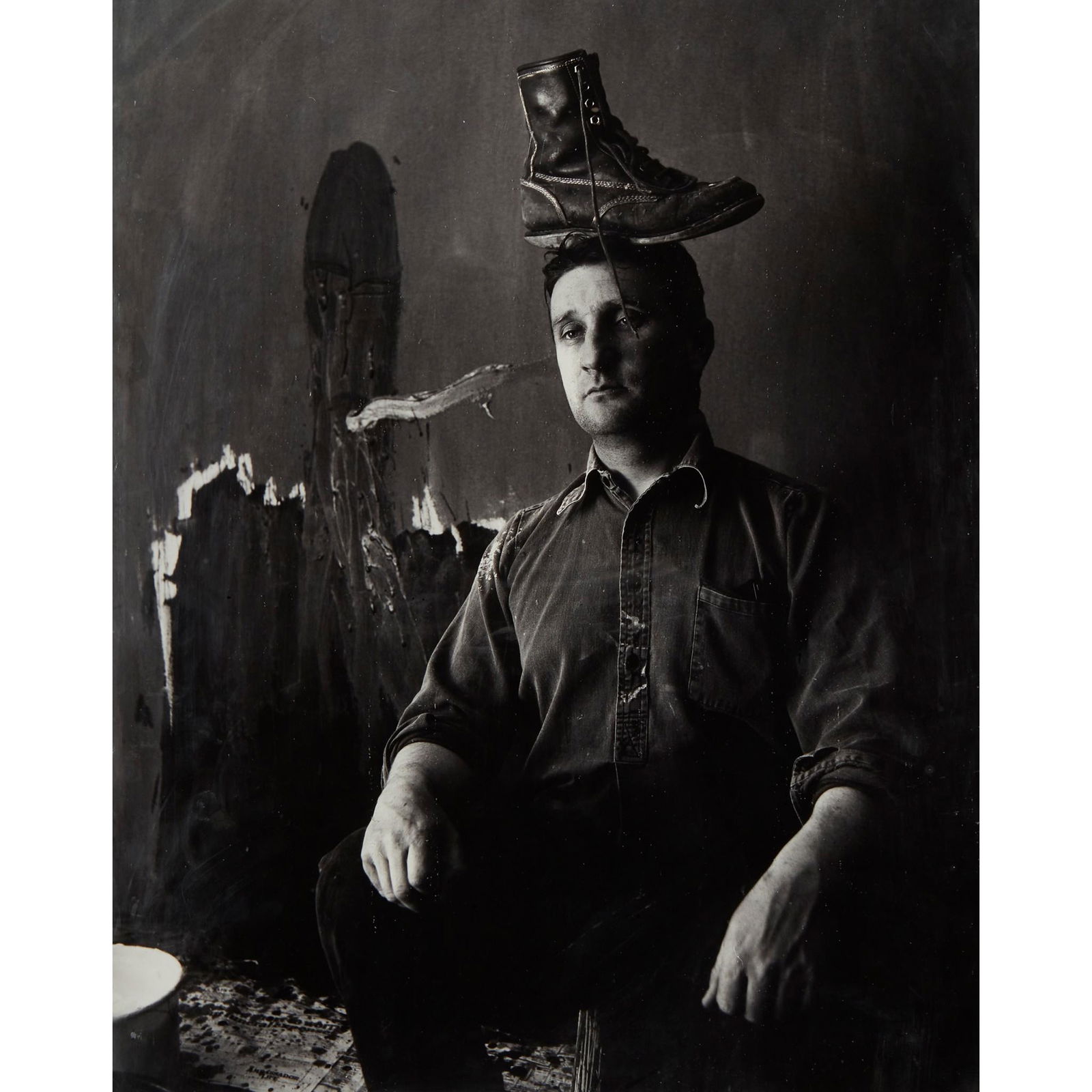 Â§ ALASTAIR THAIN (BRITISH 1961-) PORTRAIT OF BRUCE: Â§ ALASTAIR THAIN (BRITISH 1961-) PORTRAIT OF BRUCE MCLEAN, 1985 1985, bromide print(63cm x 49cm (24.75in x 19.25in))Literature: 'Skin Deep: The Portraits of Alastair Thain', pub. Viking, 1991