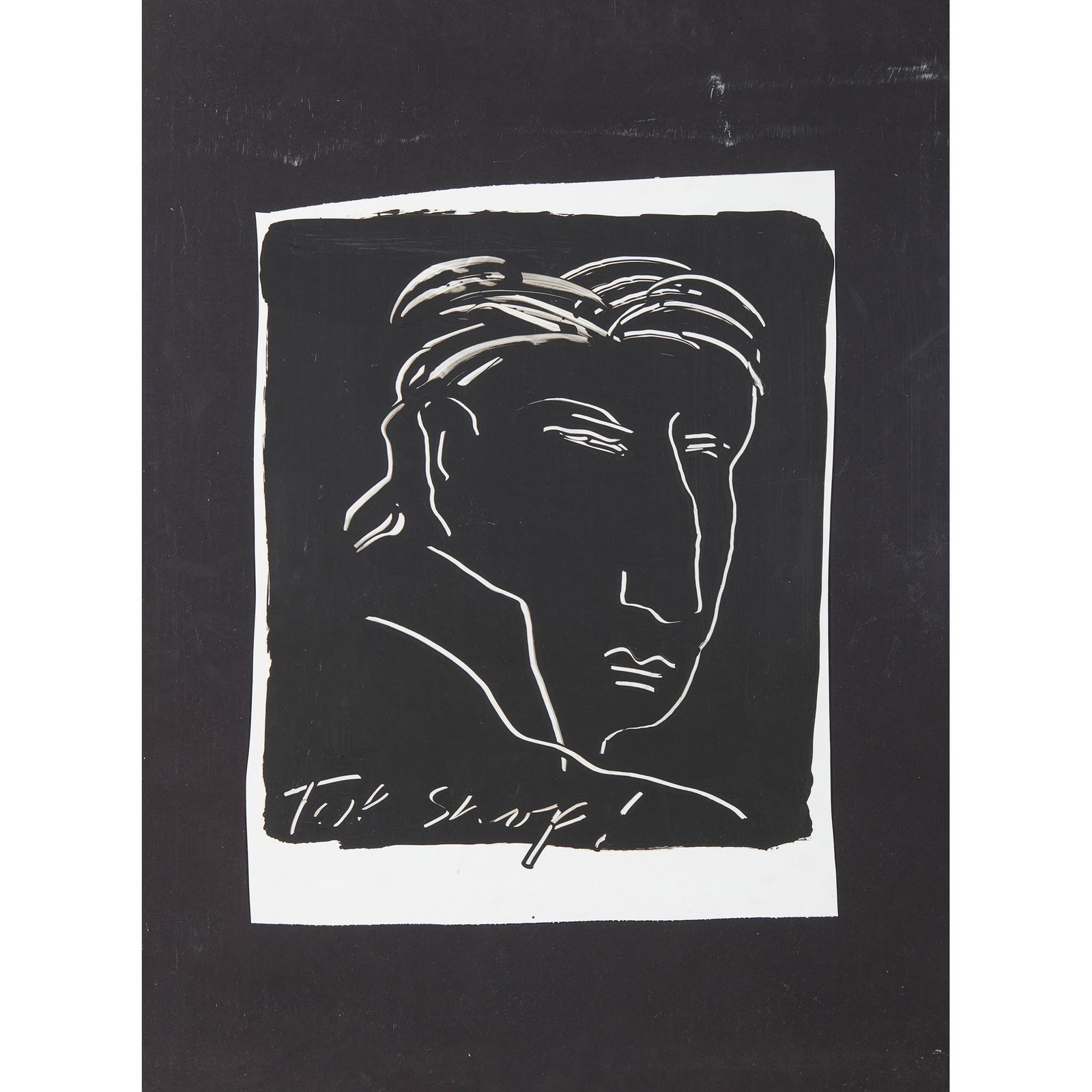 Â§ BRUCE MCLEAN (SCOTTISH 1944-) SELF-PORTRAIT: Â§ BRUCE MCLEAN (SCOTTISH 1944-) SELF-PORTRAIT Oil on paper(51cm x 40cm (20in x 15.75in))Footnote: Note: Bruce McLeanâ€™s distinctive, irreverent practise is hard to pigeon-hole and his multi-d
