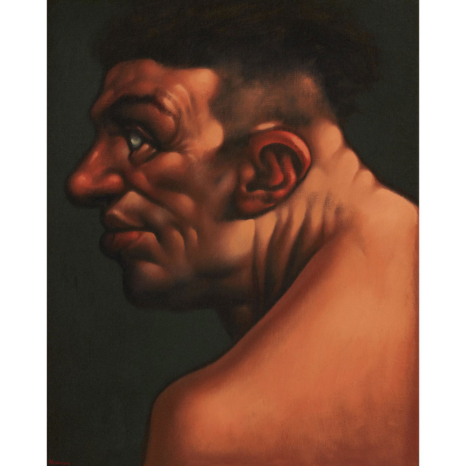 Â§ PETER HOWSON O.B.E. (SCOTTISH 1958-) BEN, 1993: Â§ PETER HOWSON O.B.E. (SCOTTISH 1958-) BEN, 1993 Signed lower left, oil on canvas(50cm x 39.5cm (19.75in x 15.5in))Exhibited: Beaux Arts, London